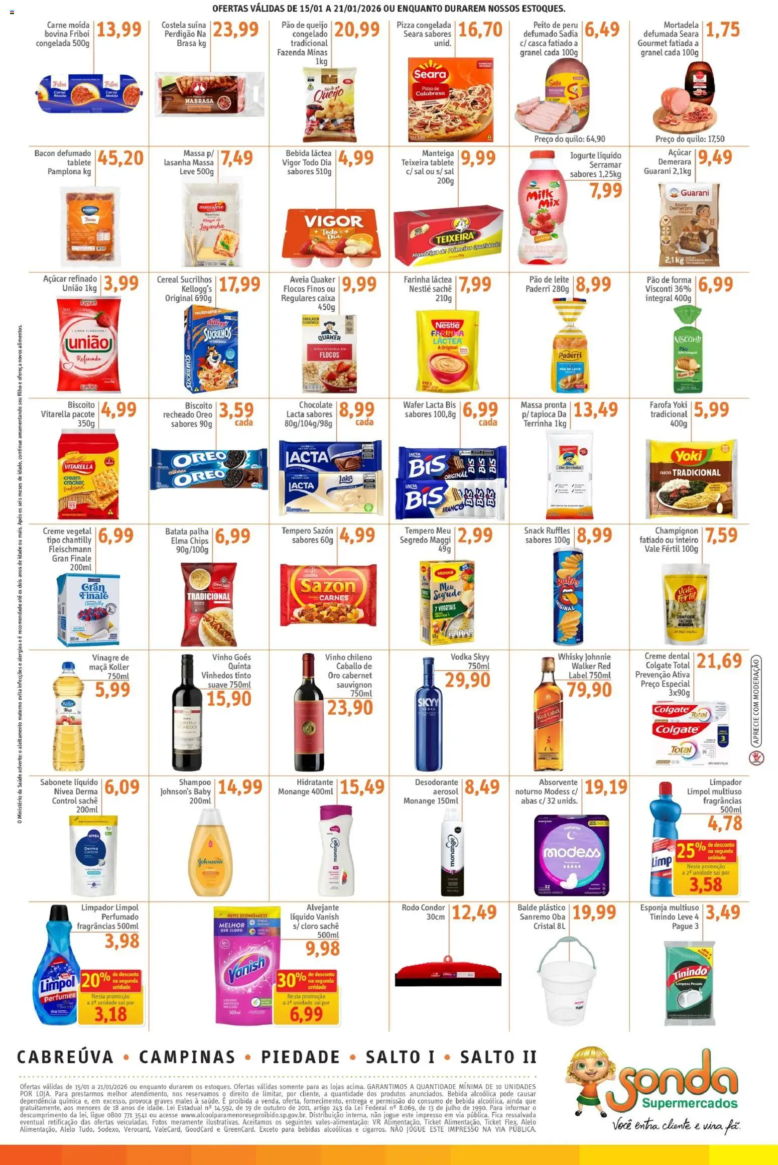 Sonda Folheto - válido de 15.01.2026 | Página: 2 | Produtos: Tapioca, Caixa, Vanish, Rodo