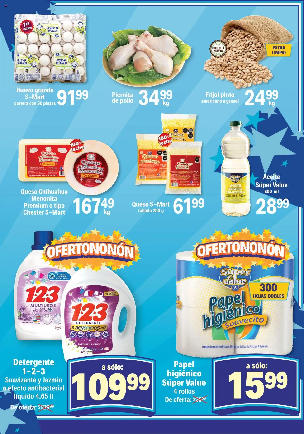Nuevas ofertas de S-Mart válidas en toda la República Mexicana desde el 26.09.2025. ¡Encuentra las mejores ofertas en S-Mart - Folleto - Nuevo Laredo! | Página: 3 | Productos: Pollo, Huevo, Leche, Queso