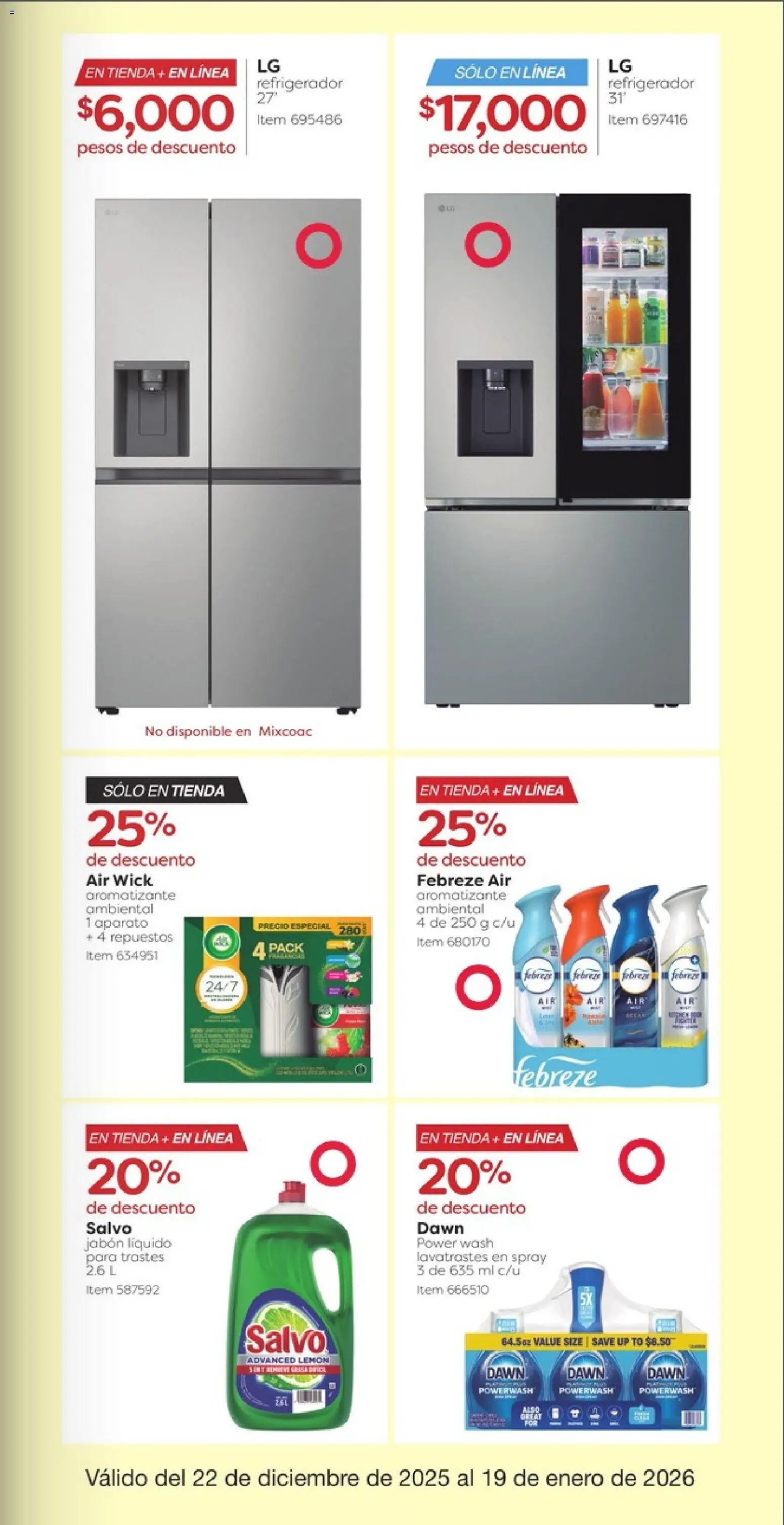 Nuevas ofertas de Costco válidas en toda la República Mexicana desde el 22.12.2025. ¡Encuentra las mejores ofertas en Costco catálogo! | Página: 11 | Productos: Refrigerador, Jabón líquido, Jabón