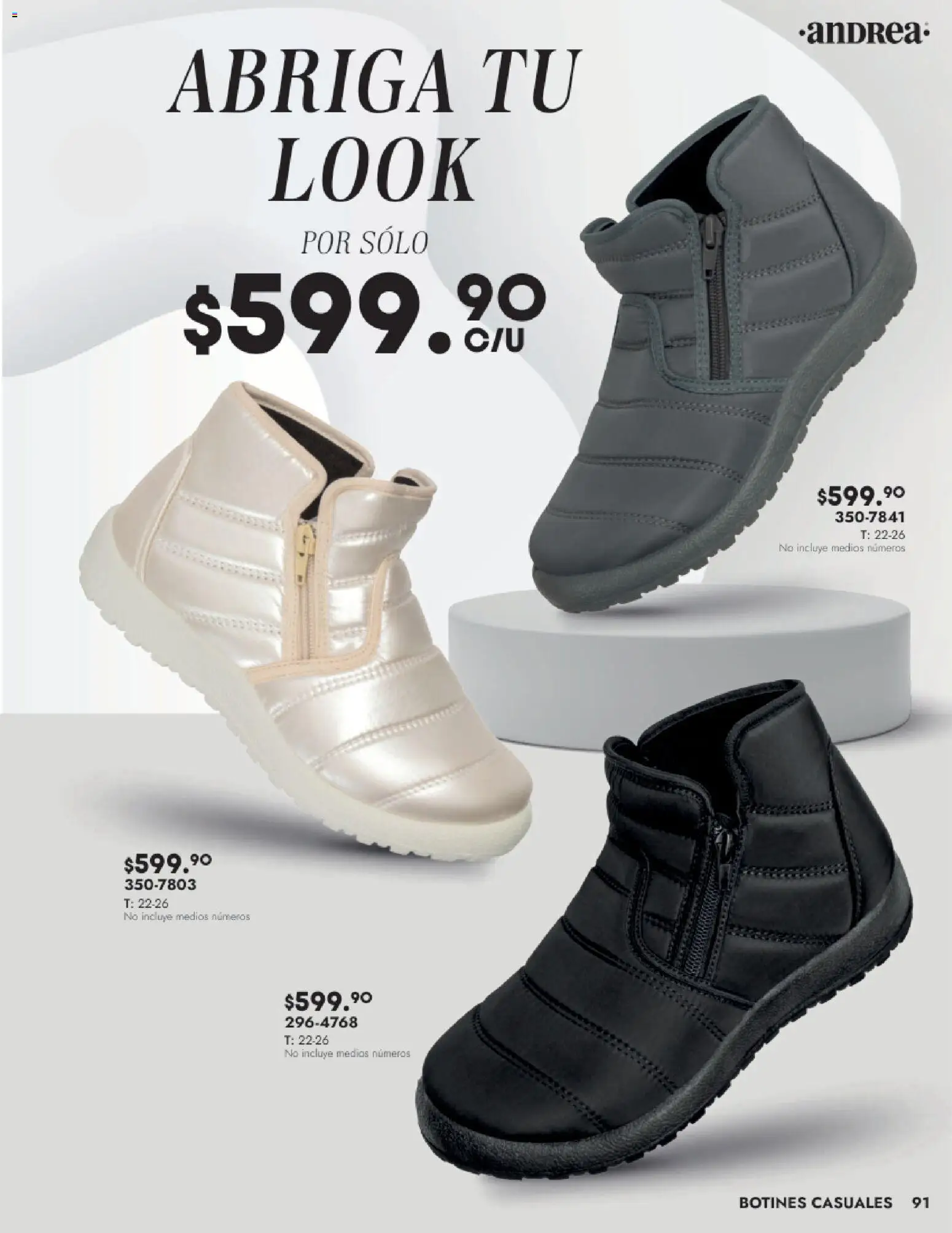Nuevas ofertas de Andrea válidas en toda la República Mexicana desde el 24.08.2025. ¡Encuentra las mejores ofertas en Andrea - Catálogo Calzado Dama! | Página: 91 | Productos: Botines