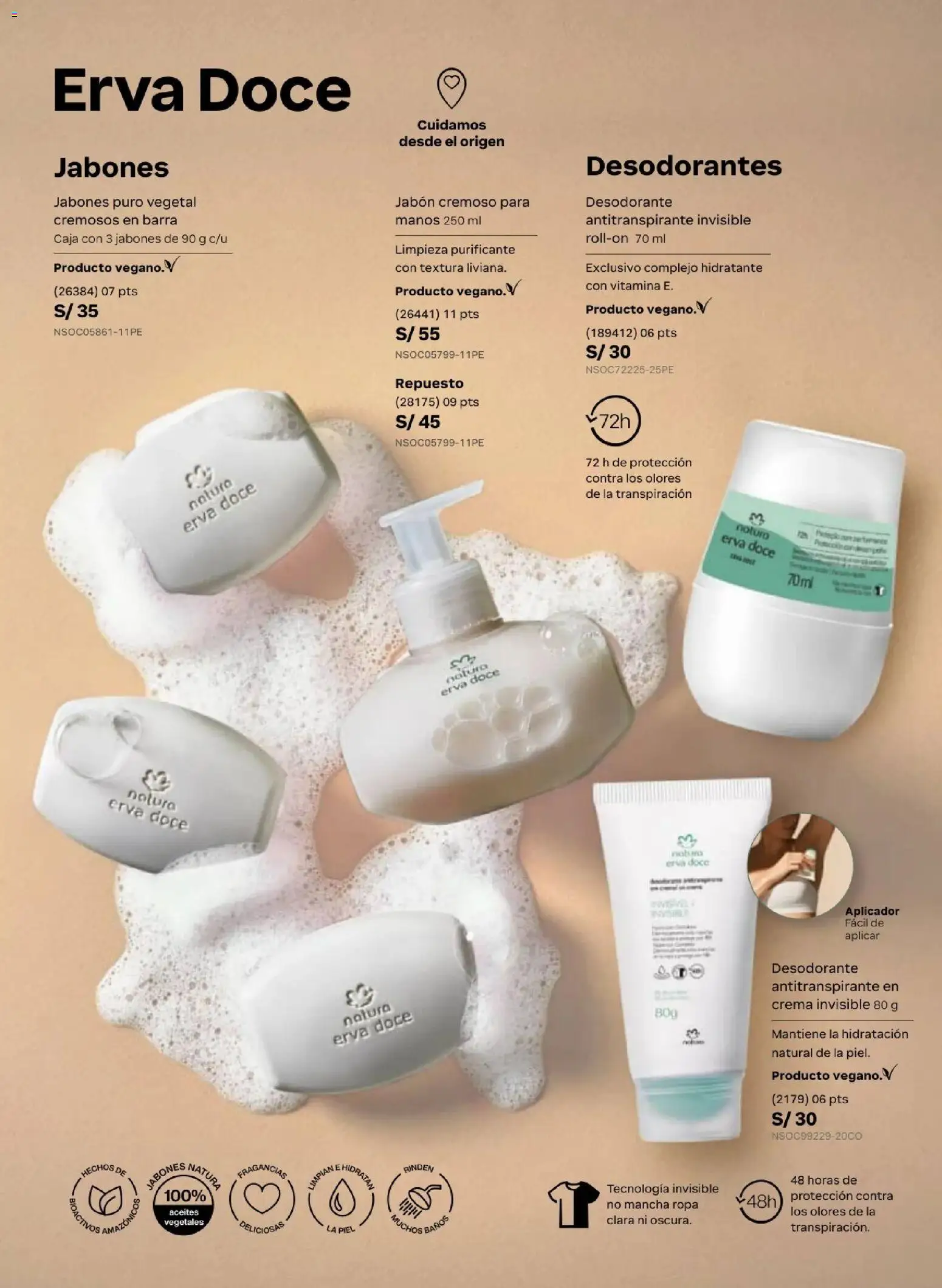 Catálogo Natura válido desde 31.03.2026 | Página: 145 | Productos: Jabón, Desodorante, Antitranspirante, Ropa