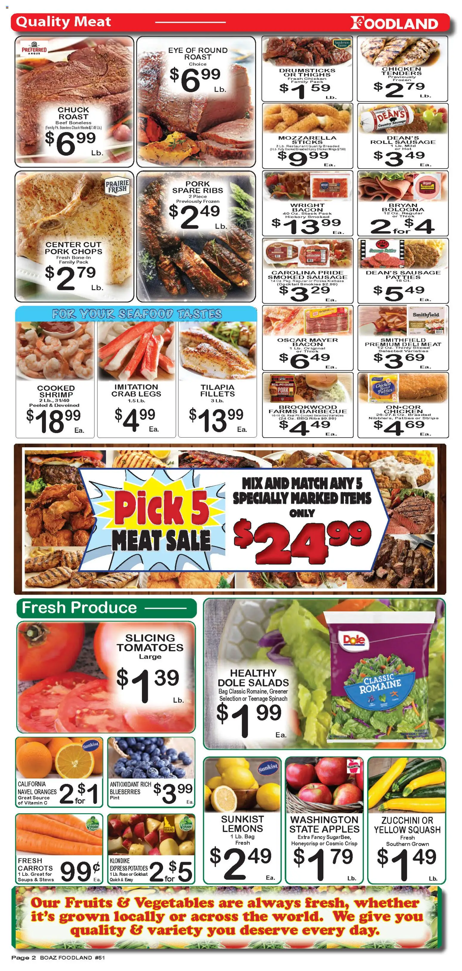 Foodland Weekly Ad - valid from 30.12.2025 | Page: 2 | Products: Vitamin, Tomatoes, Beef, Fruits
