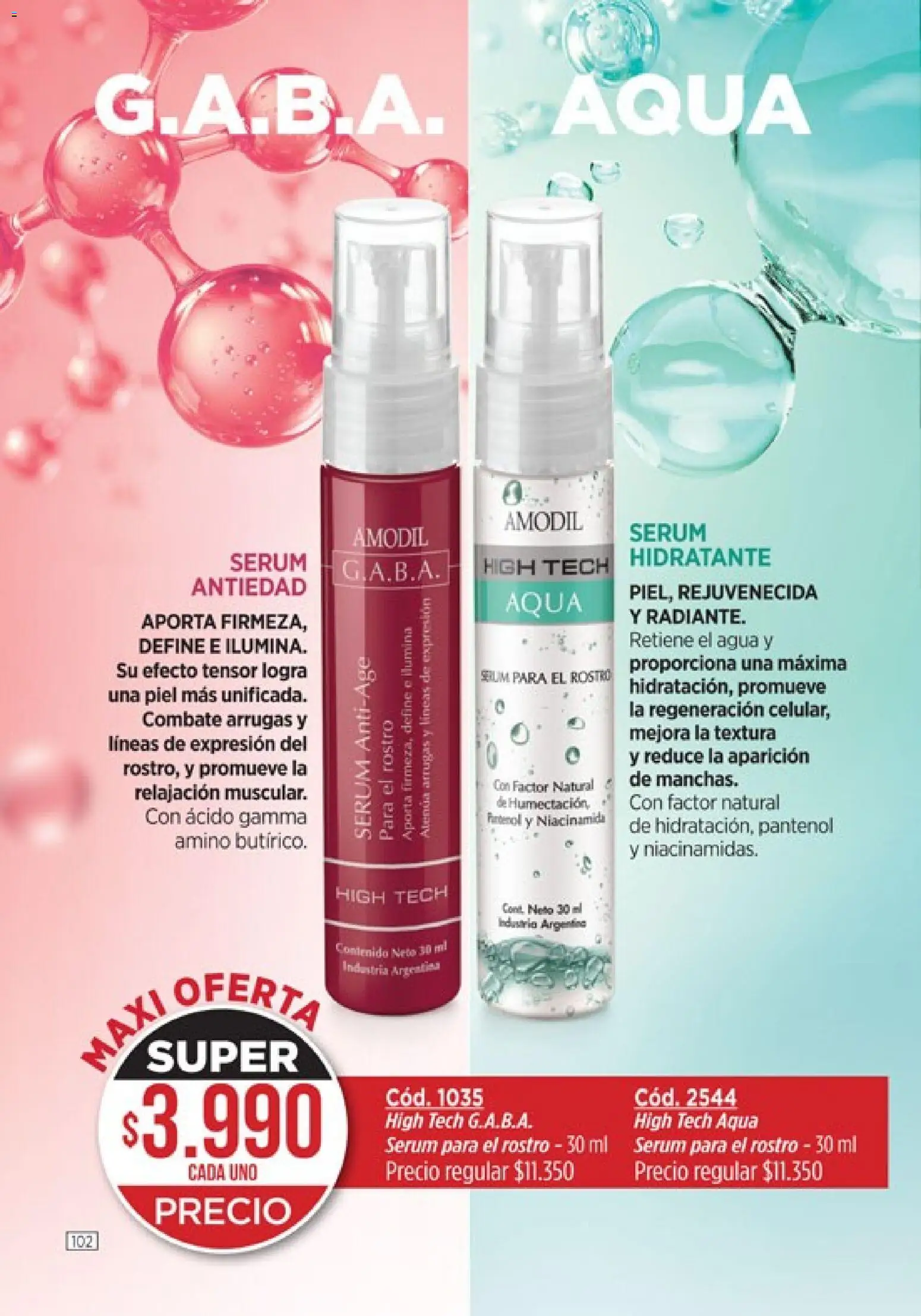 Catálogo Amodil Campaña 2 │ válido desde el 01.02.2026 | Página: 102 | Productos: Serum, Agua