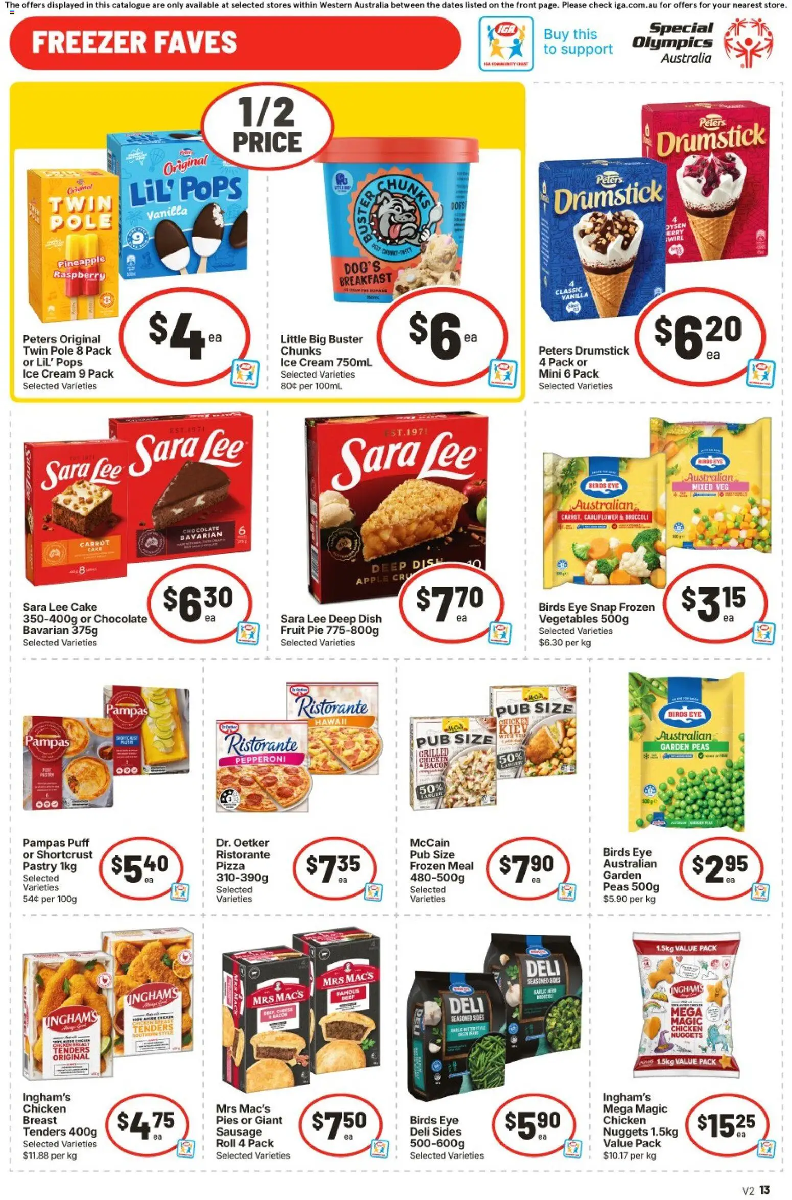 IGA catalogue - valid from 29.04.2026 | Page: 13 | Products: Pizza, Pastry, Garlic, Raspberry