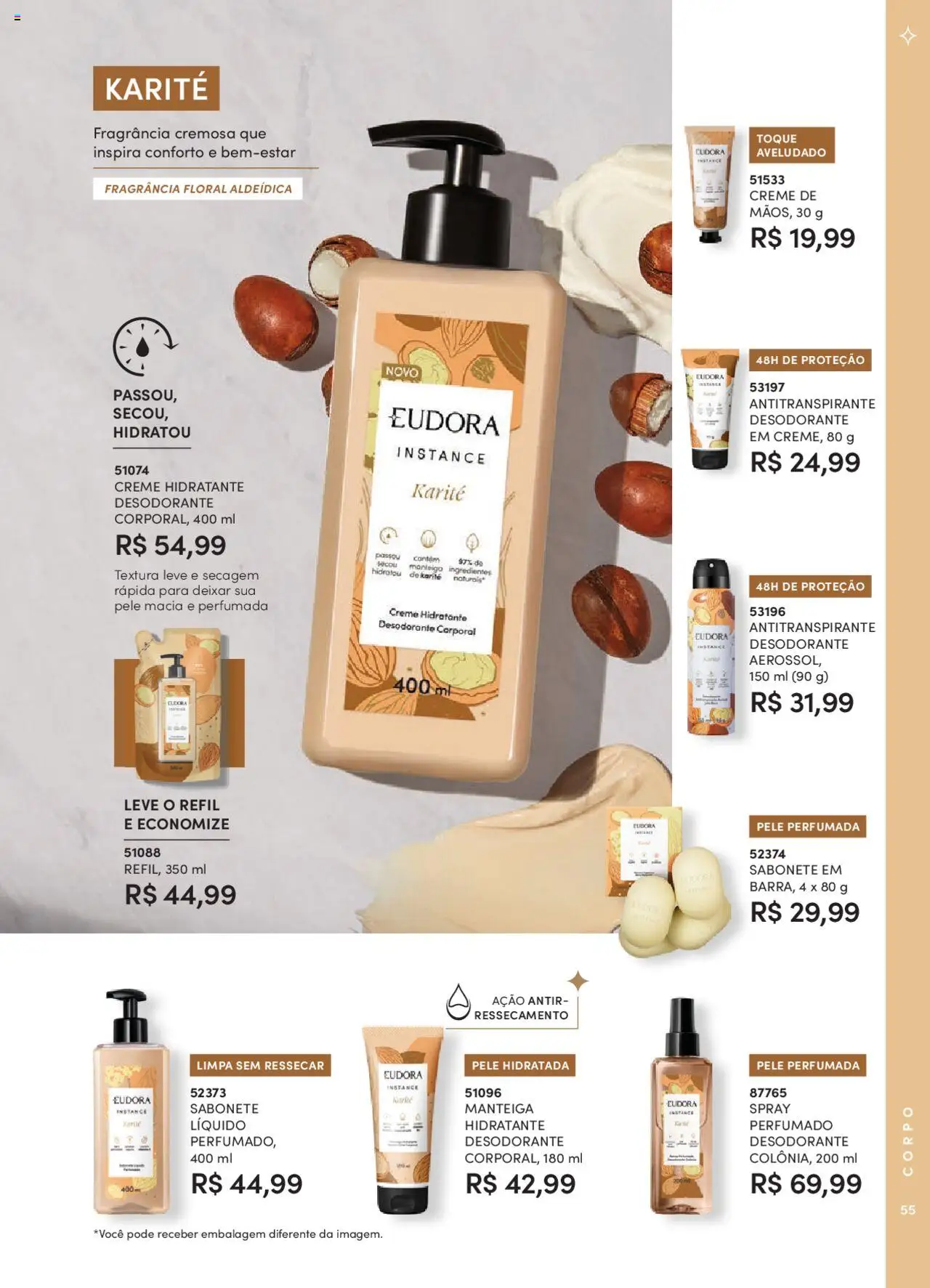 Eudora Folheto - válido de 07.10.2025 | Página: 55 | Produtos: Fragrância, Desodorante, Creme, Sabonete