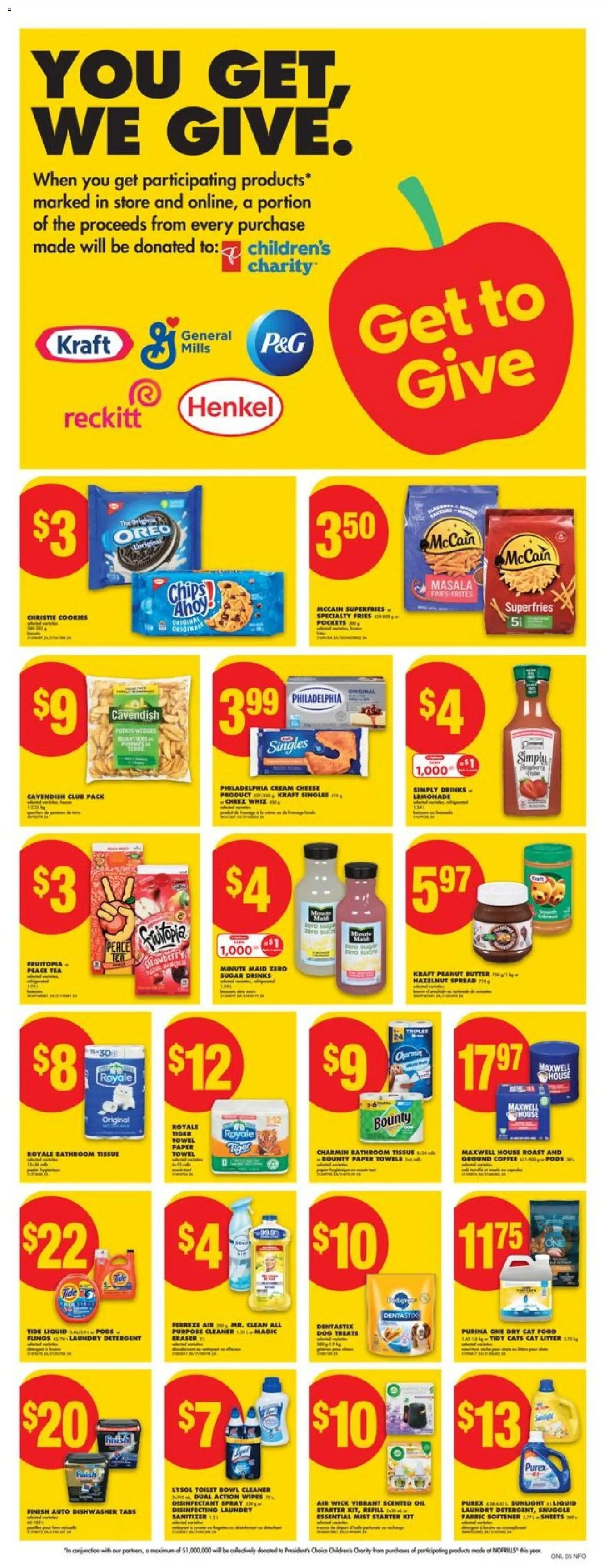 No Frills flyer valid from 30.10.2025 | Page: 10 | Products: Tea, Dishwasher, Fabric softener, Cheese