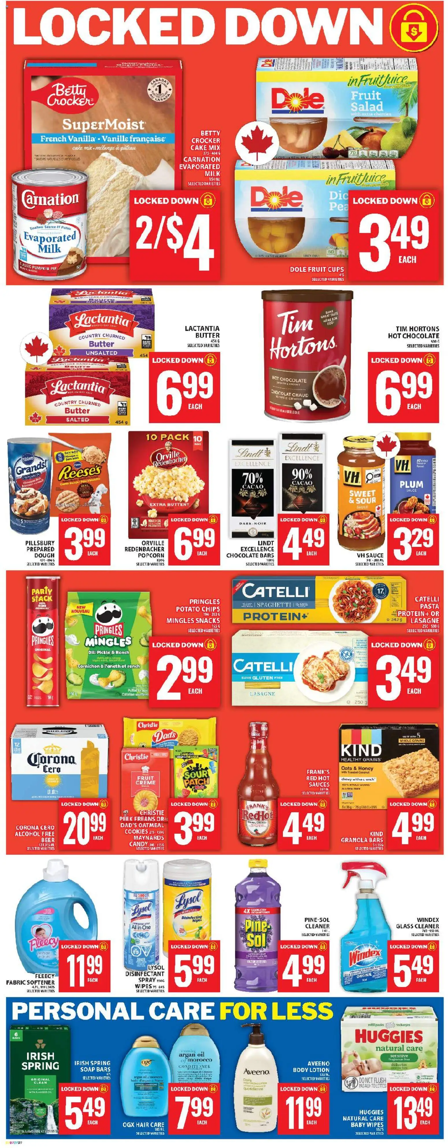 Food Basics flyer valid from 23.10.2025 | Page: 10 | Products: Pasta, Cookies, Fabric softener, Beer