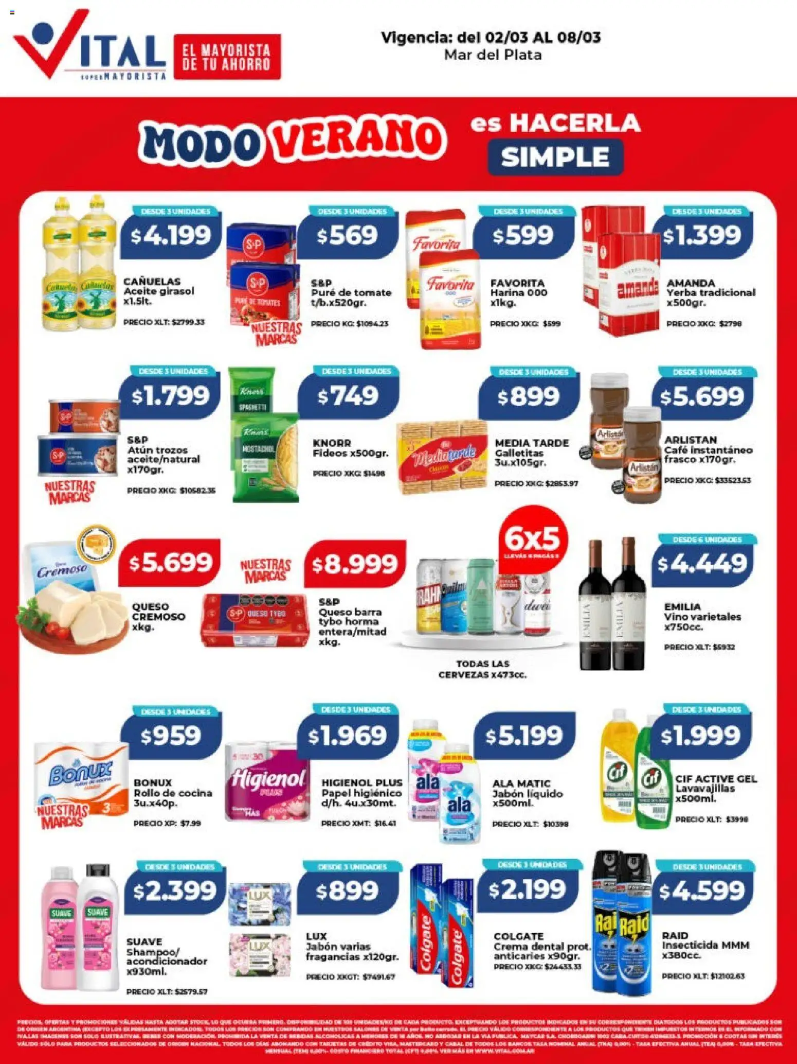 Vital - Ofertas - Mar del Plata  │ válido desde el 02.03.2026 | Página: 1 | Productos: Cocina, Yerba, Atún, Crema