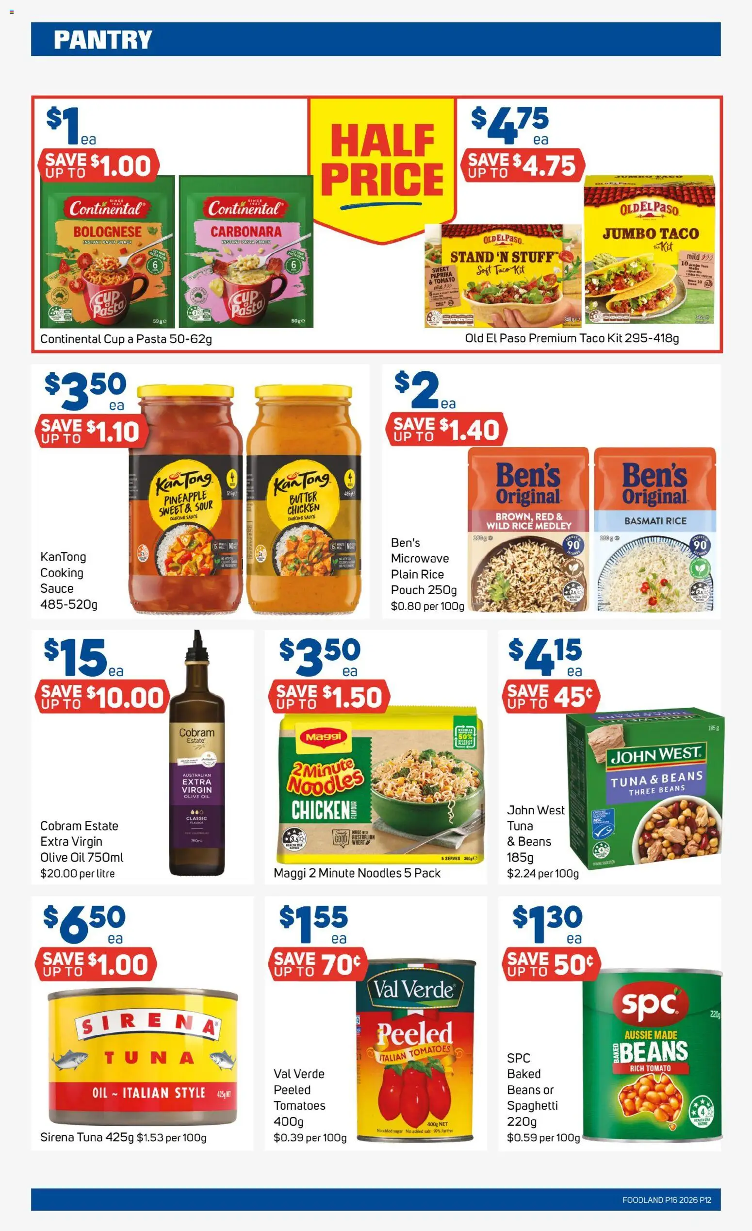 Foodland catalogue - valid from 15.04.2026 | Page: 12 | Products: Oil, Noodles, Paprika, Sugar