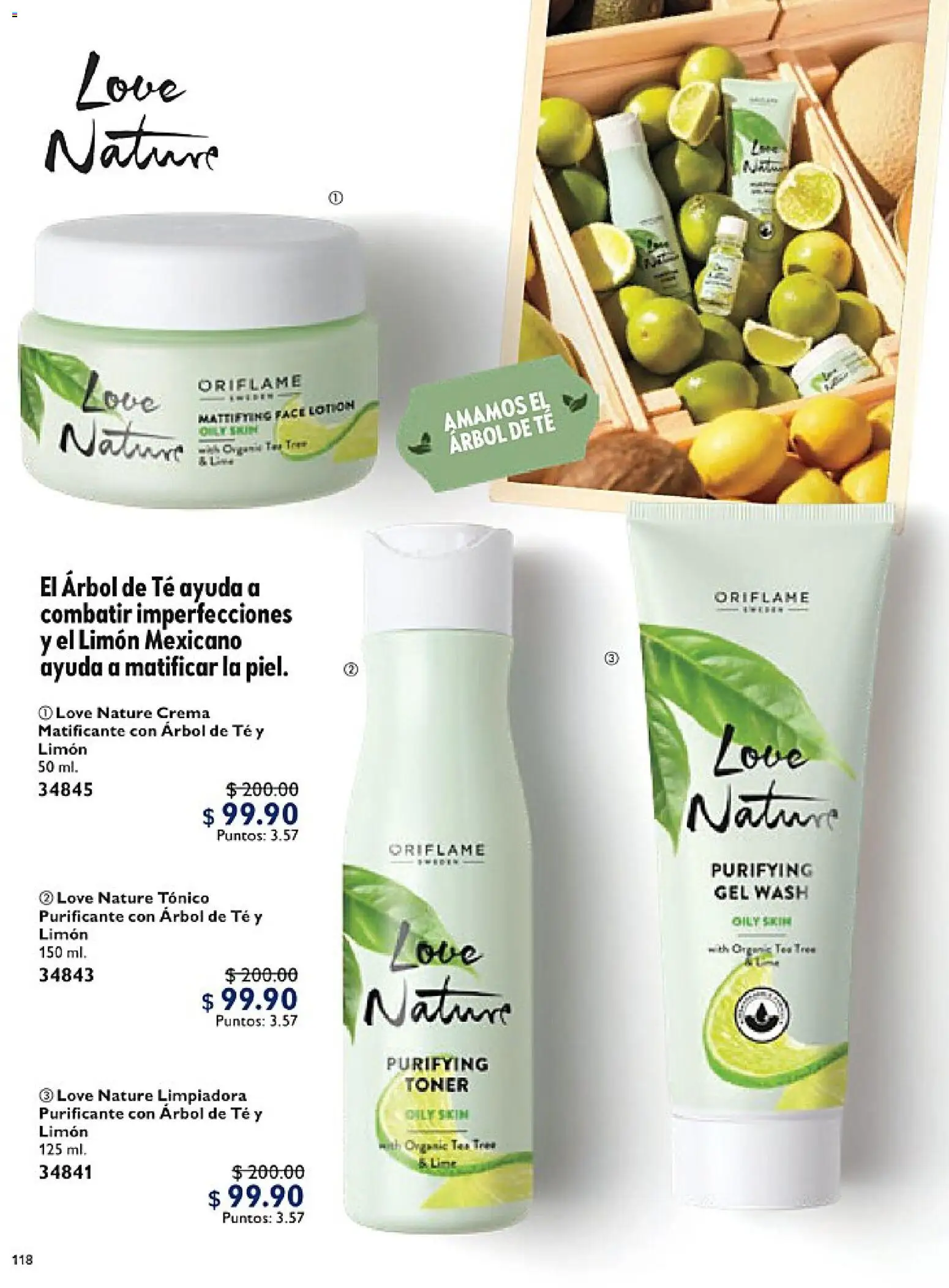 Nuevas ofertas de Oriflame válidas en toda la República Mexicana desde el 14.02.2026. ¡Encuentra las mejores ofertas en Oriflame campaña 3 2026! | Página: 118 | Productos: Crema, Limón, Toner, Té