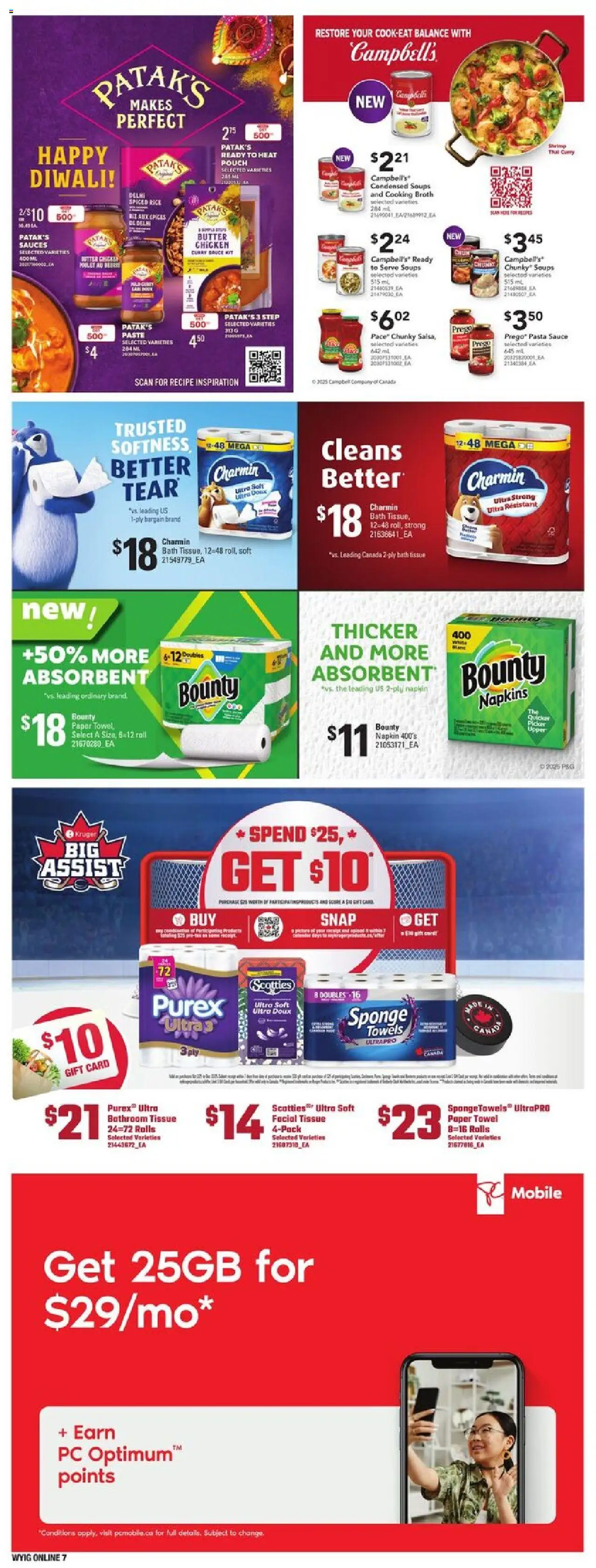 Loblaws flyer valid from 16.10.2025 | Page: 18 | Products: Pasta, PC, Bath, Butter