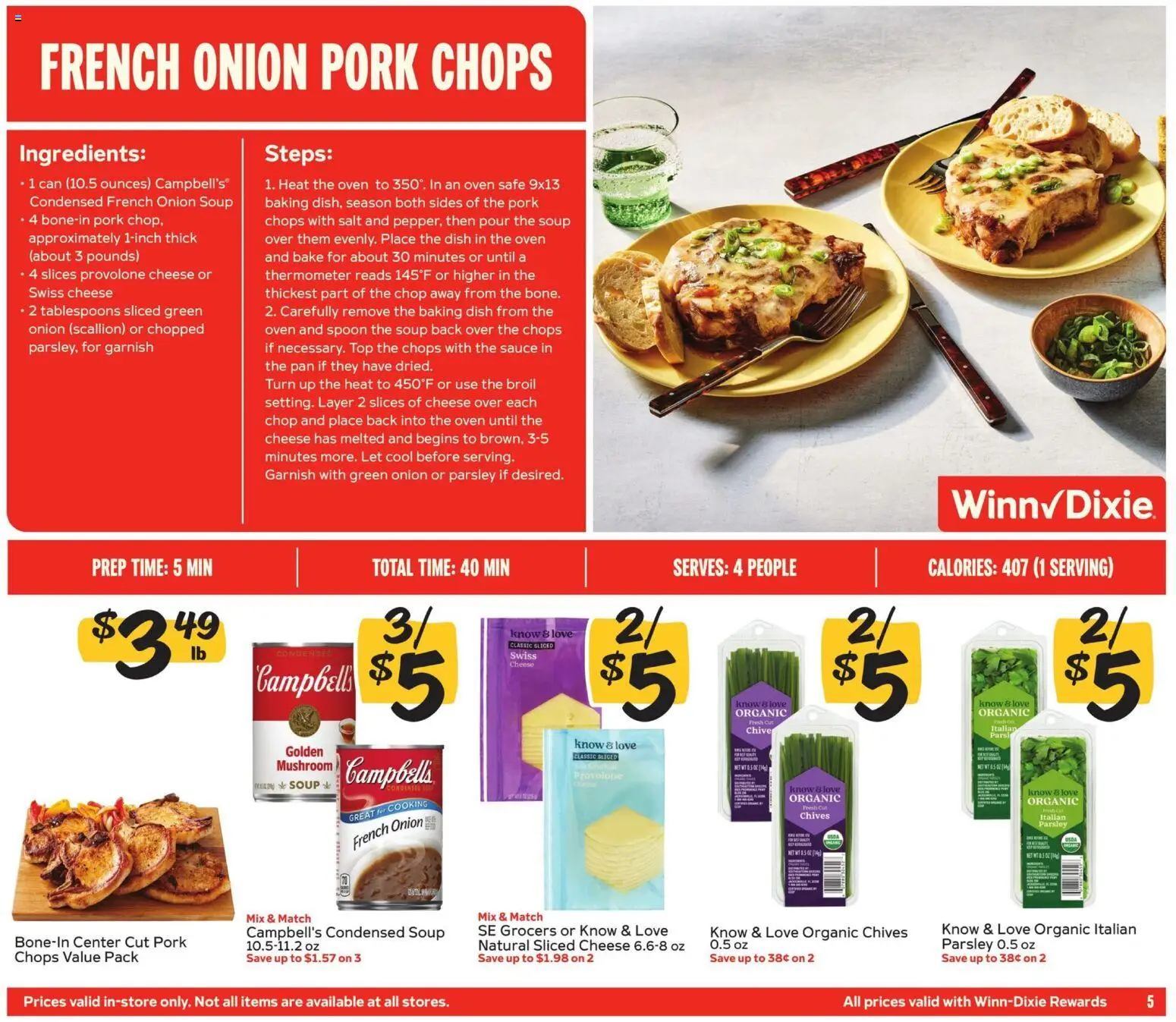 Winn Dixie Ad - valid from 25.03.2026 | Page: 5 | Products: Safe, Sauce, Parsley, Onion
