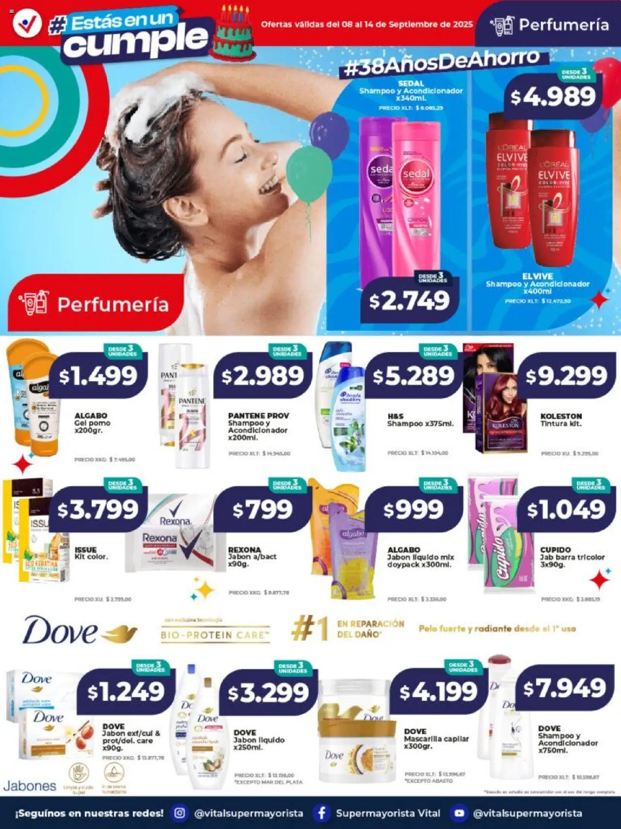 Vital ofertas - Posadas │ válido desde el 08.09.2025 | Página: 2 | Productos: Jabón líquido, Shampoo, Acondicionador, Radiante
