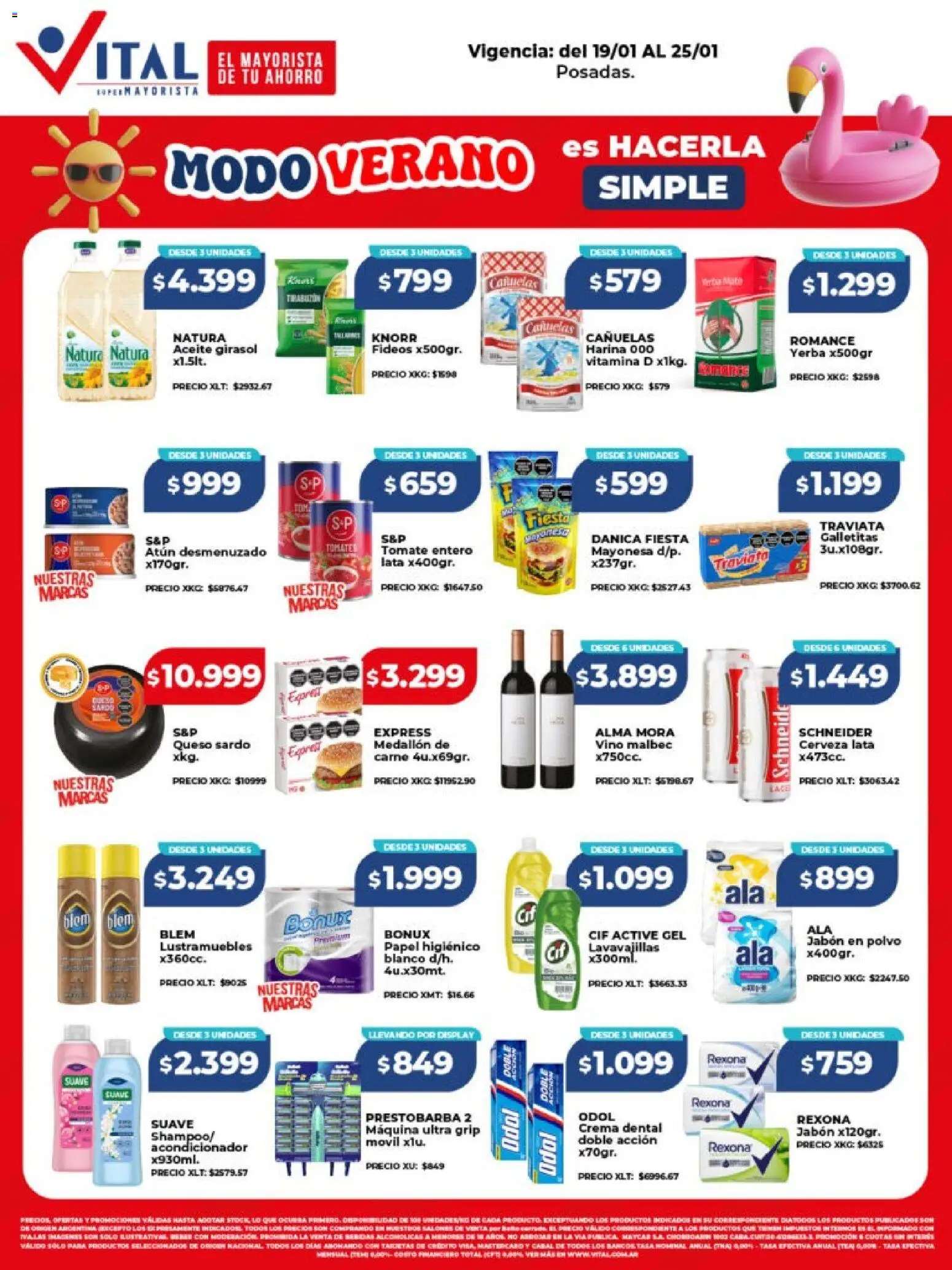 Vital - Ofertas - Posadas │ válido desde el 19.01.2026 | Página: 1 | Productos: Harina, Yerba, Acondicionador, Tomates