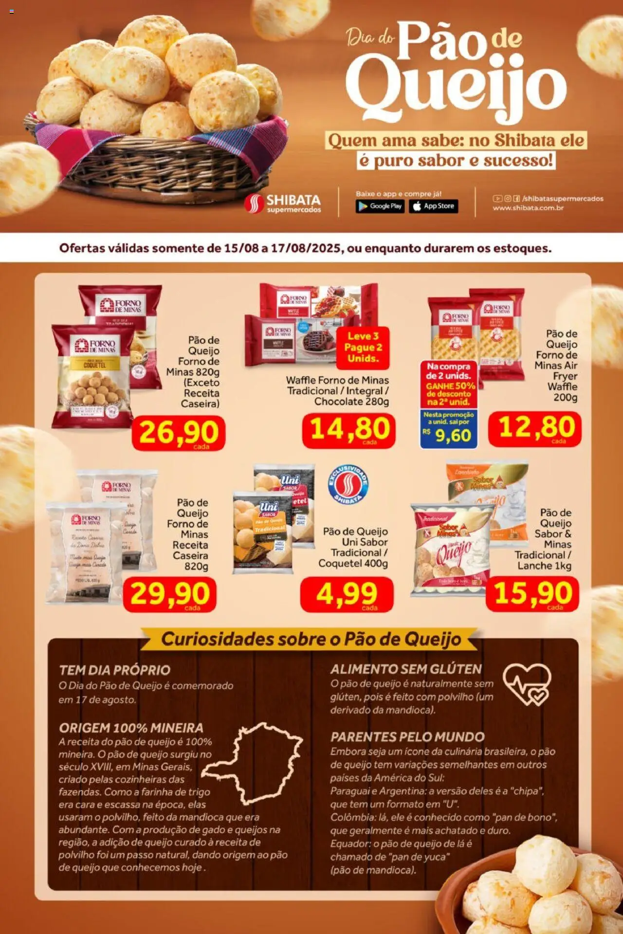 Shibata Folheto - válido de 15.08.2025 | Página: 1 | Produtos: Cará, Farinha de trigo, Chocolate, Sal
