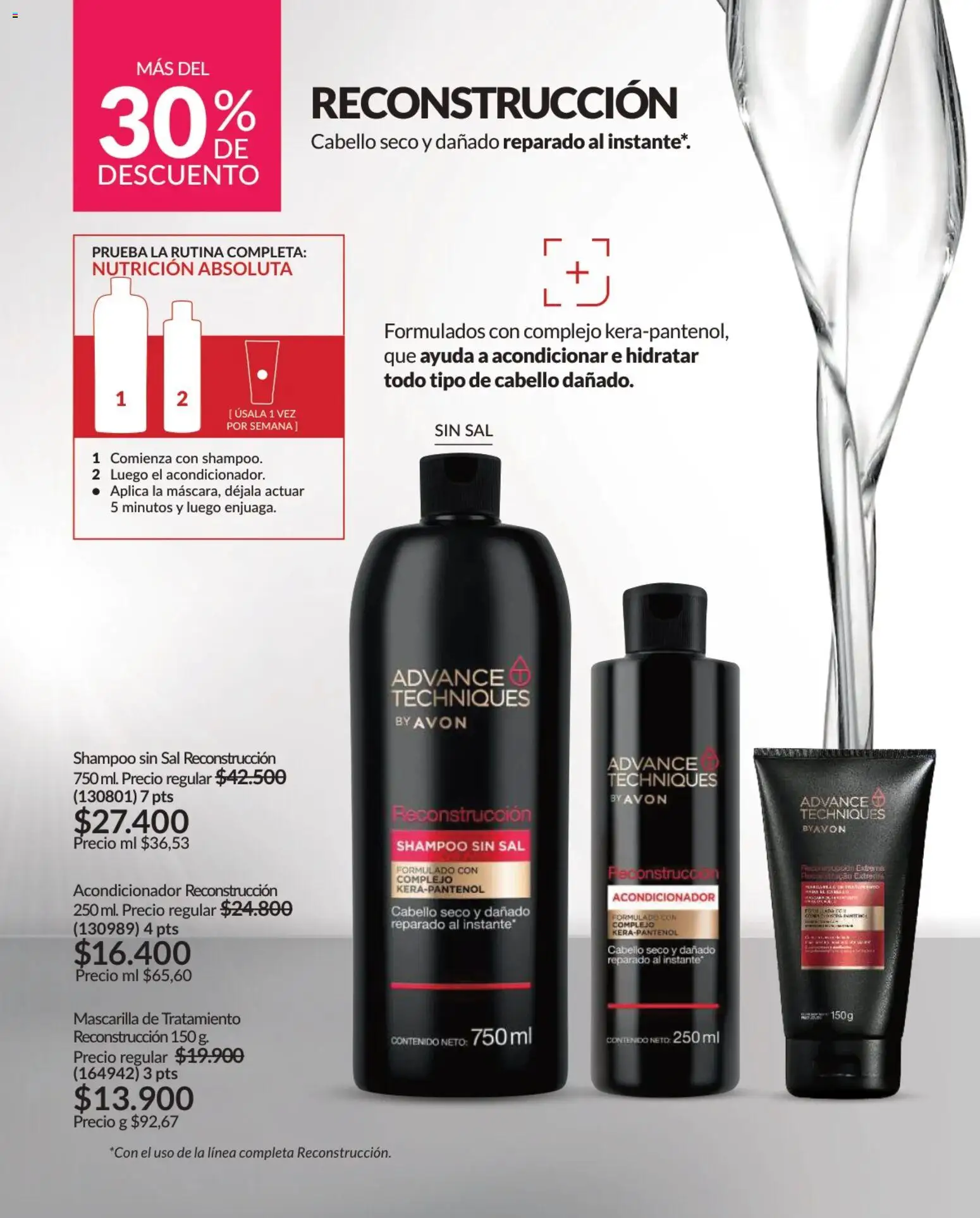 Avon revista - valida desde el 02.01.2026 | Página: 150 | Productos: Sal, Shampoo, Mascarilla, Acondicionador