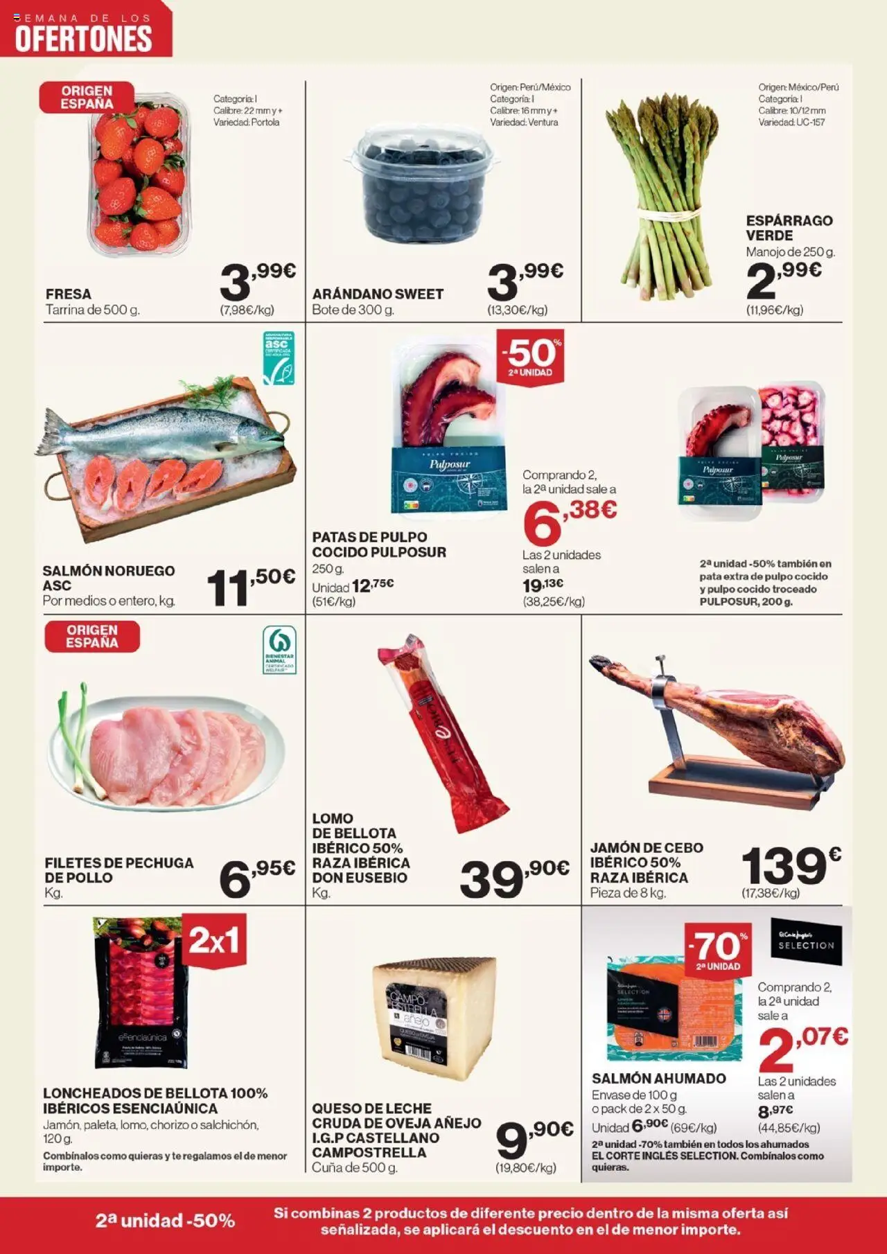 Nuevas ofertas de El Corte Inglés válidas en toda la República Mexicana desde el 09.10.2025. ¡Encuentra las mejores ofertas en El Corte Inglés - Catálogo - Semana de los ofertones! | Página: 2 | Productos: Leche, Queso, Chorizo, Té