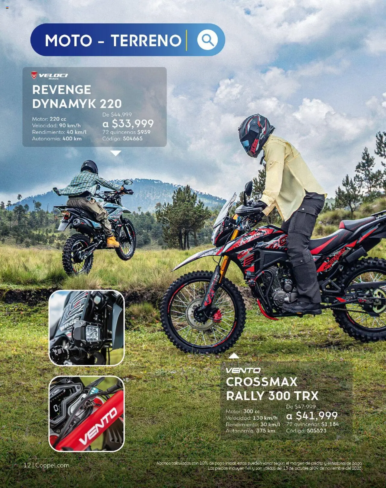 Nuevas ofertas de Coppel válidas en toda la República Mexicana desde el 01.10.2025. ¡Encuentra las mejores ofertas en Coppel - Catálogo Motos! | Página: 12