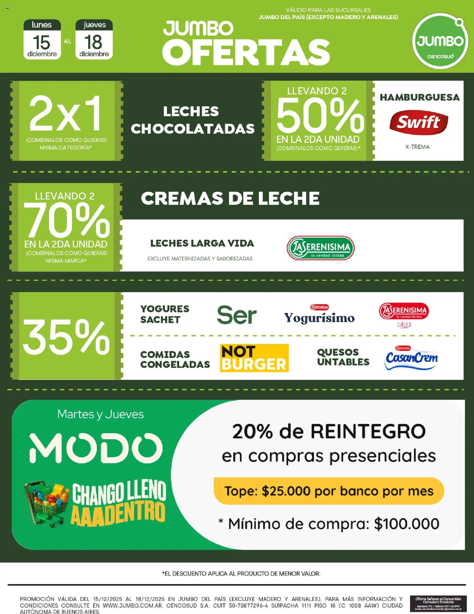 Jumbo ofertas │ válido desde el 15.12.2025 | Página: 2 | Productos: Teléfono, Banco, Leche