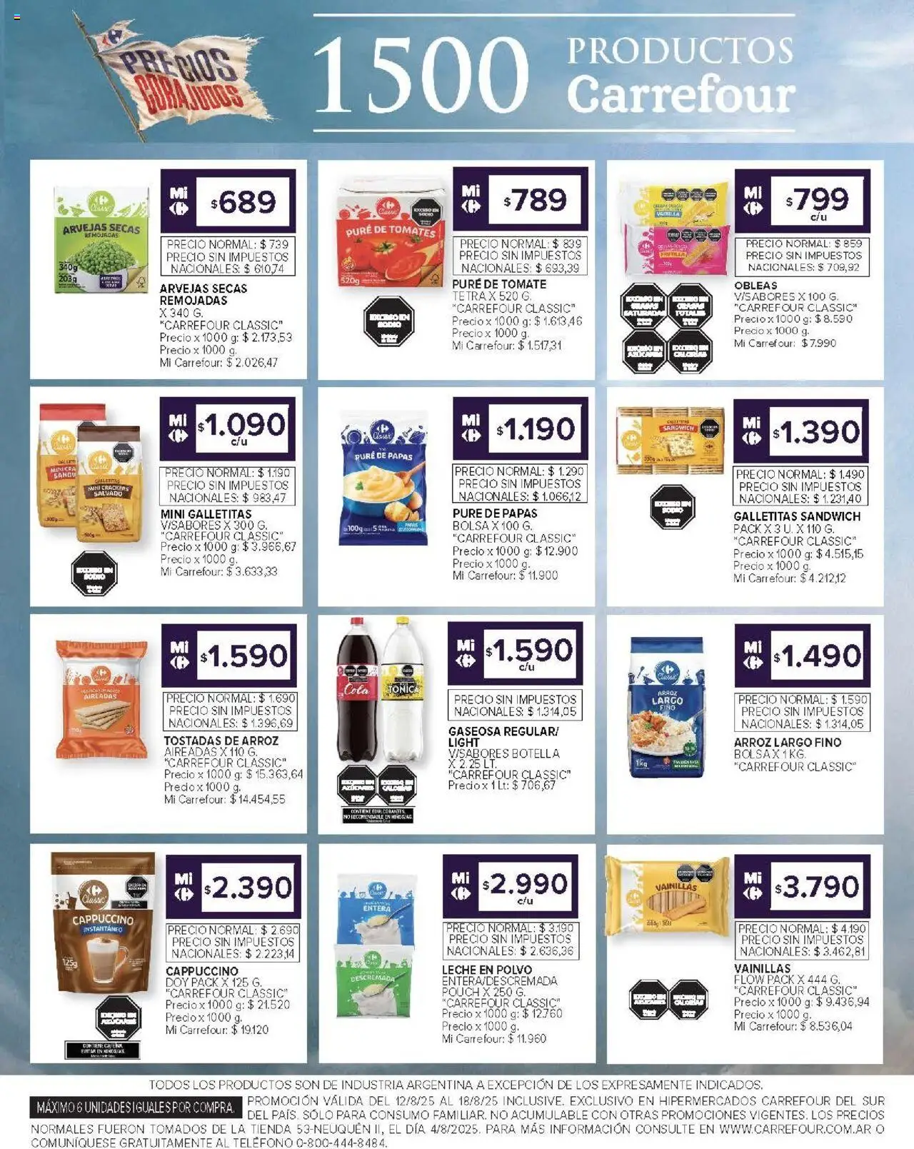 Carrefour ofertas - Chubut │ válido desde el 12.08.2025 | Página: 14 | Productos: Bolsa, Botella, Galletitas, Gaseosa