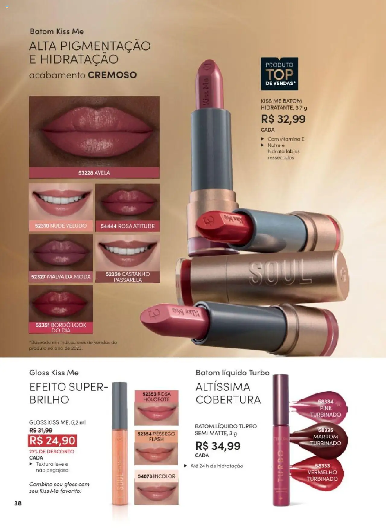 Eudora Folheto - válido de 06.06.2025 | Página: 38 | Produtos: Pêssego, Batom, Avelã