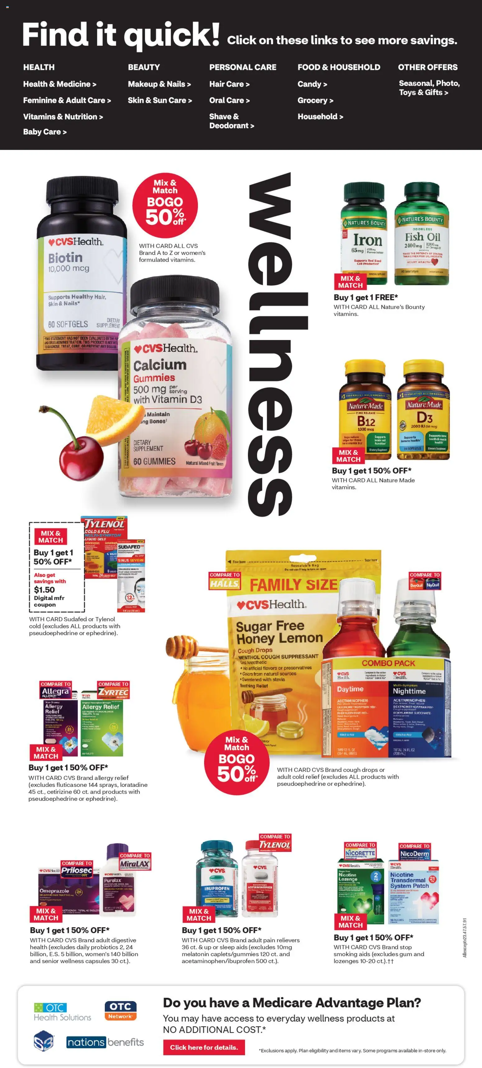 CVS Pharmacy Weekly Ad - KS - valid from 15.02.2026 | Page: 3 | Products: Probiotics, Melatonin, Biotin, Tablet