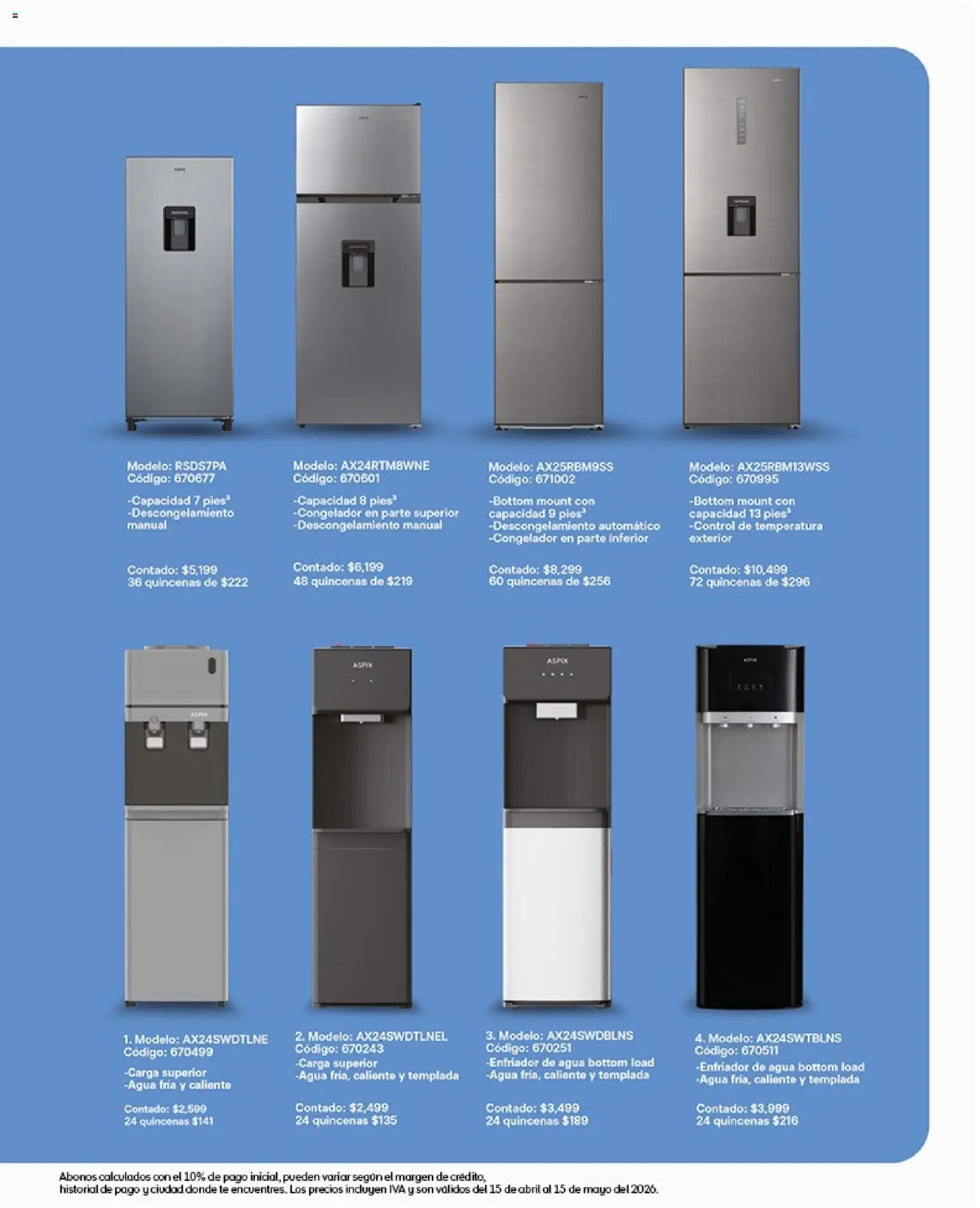 Nuevas ofertas de Coppel válidas en toda la República Mexicana desde el 15.04.2026. ¡Encuentra las mejores ofertas en Coppel catálogo ! | Página: 23 | Productos: Agua, Congelador, Té