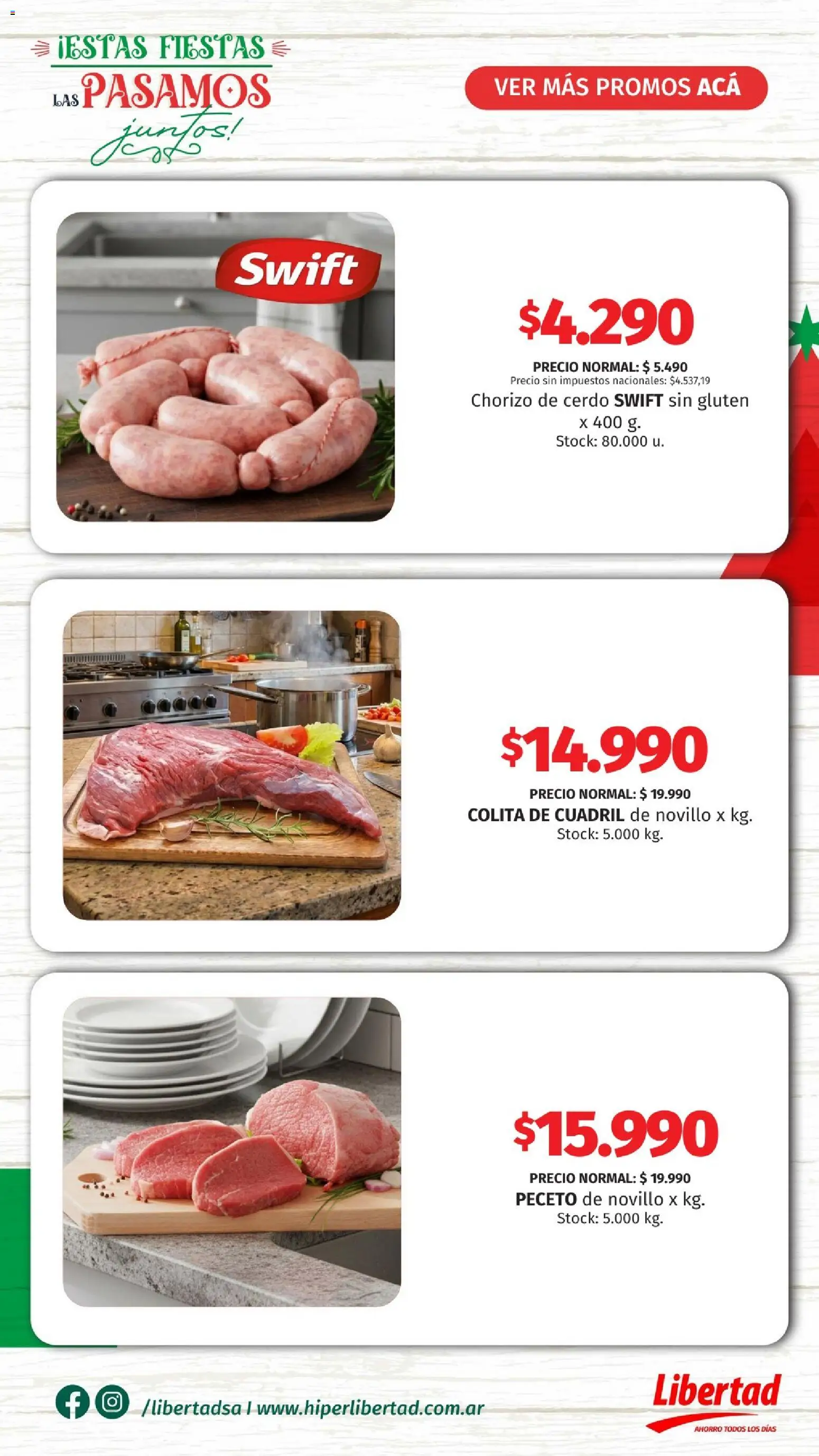 Hipermercado Libertad - Especial Mesa Navideña  │ válido desde el 26.12.2025 | Página: 12 | Productos: Chorizo, Cerdo