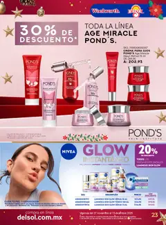 Vista previa de Del Sol y Woolworth catálogo Belleza Diciembre , nuevo folleto de la tienda, válido en México a partir del 27.11.2025 | Página: 23 | Productos: Serum, Crema, Limpiador, Limpiador facial