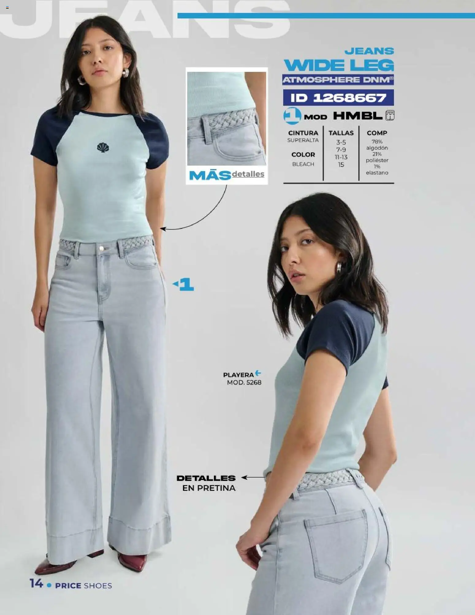 Nuevas ofertas de Price Shoes válidas en toda la República Mexicana desde el 05.02.2026. ¡Encuentra las mejores ofertas en Price Shoes catálogo Jeans! | Página: 14