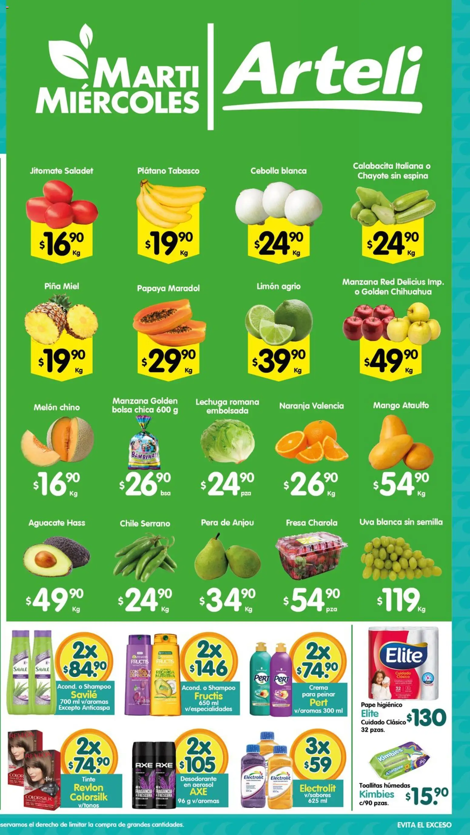 Nuevas ofertas de Arteli válidas en toda la República Mexicana desde el 03.03.2026. ¡Encuentra las mejores ofertas en Arteli folleto Express! | Página: 2 | Productos: Desodorante, Melón, Aguacate, Uva