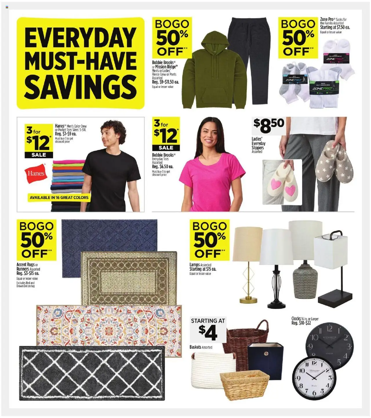 Dollar General Weekly Ad - valid from 21.09.2025 | Page: 12 | Products: Pants, Socks, Slippers