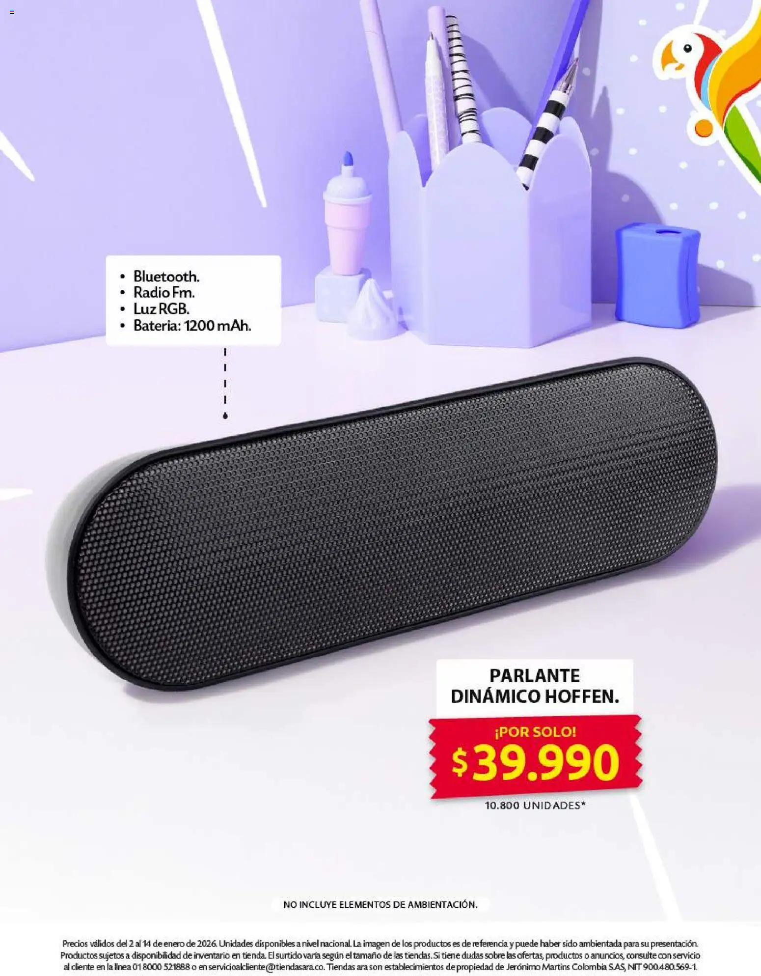 Ara revista - valida desde el 02.01.2026 | Página: 34 | Productos: Radio, Sobre, Batería, Parlante