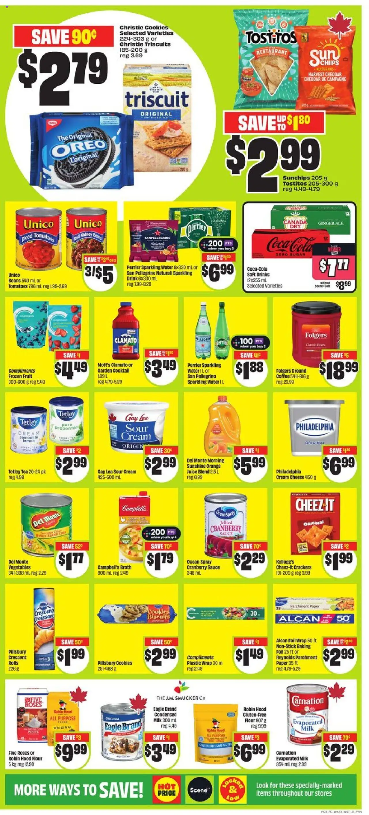 FreshCo flyer valid from 02.10.2025 | Page: 4 | Products: Tea, Cheese, Coffee, Tomatoes