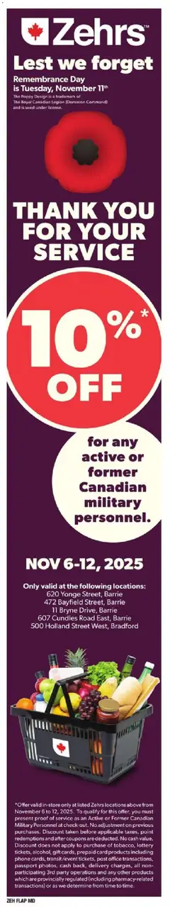 Preview of Zehrs weekly flyer / circulaire from shop Zehrs valid from 06.11.2025