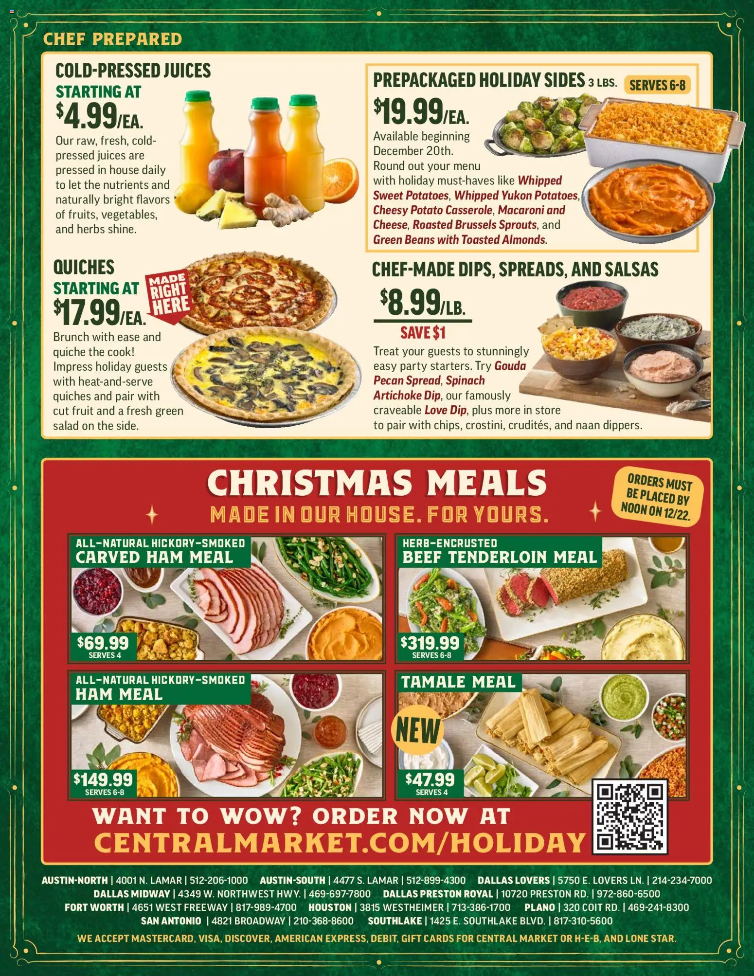 Central Market Weekly Ad - valid from 17.12.2025 | Page: 8 | Products: Spinach, Ham, Beef, Salad