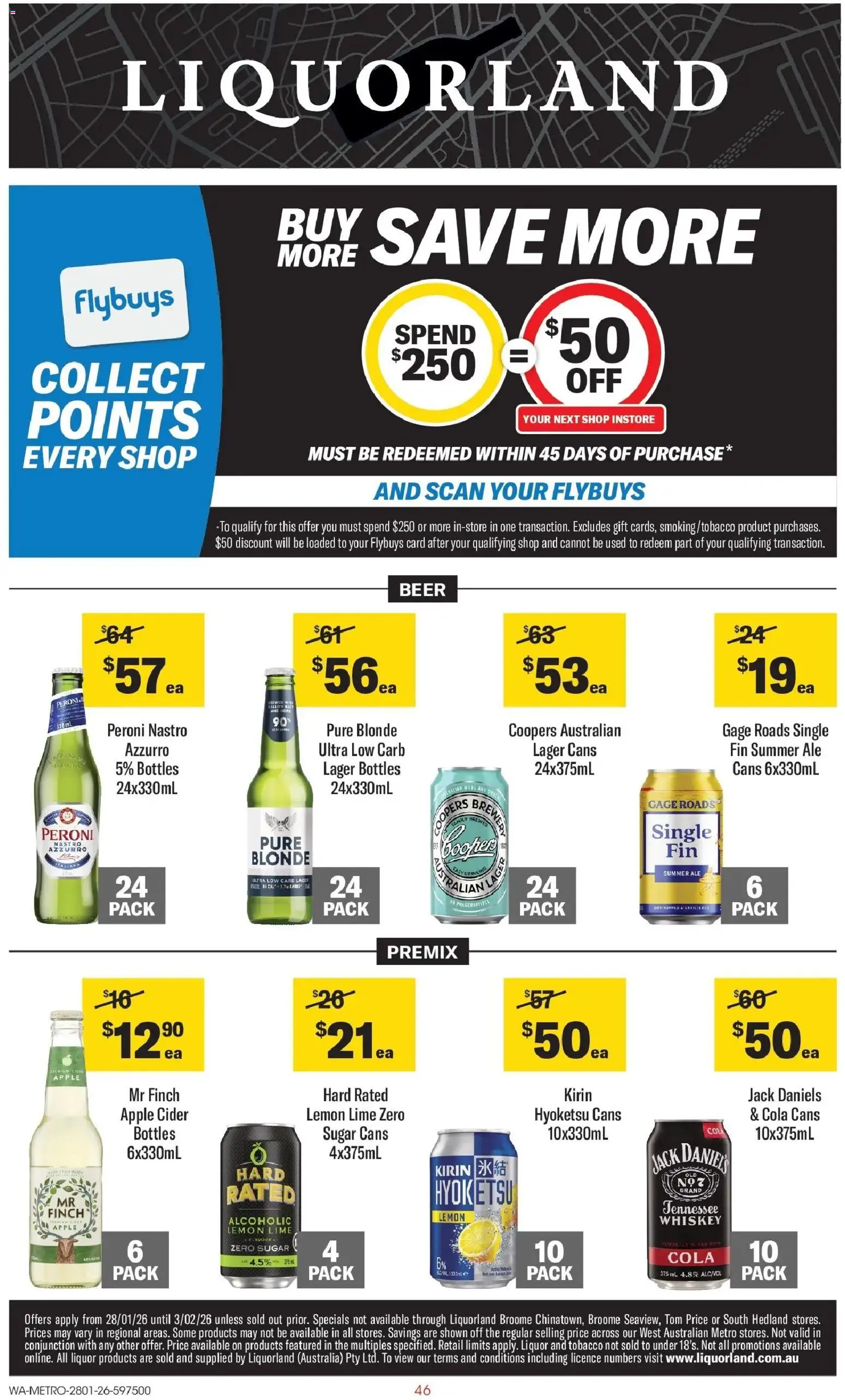Coles catalogue - valid from 25.01.2026 | Page: 46 | Products: Whiskey, Sugar, Lemon, Lime