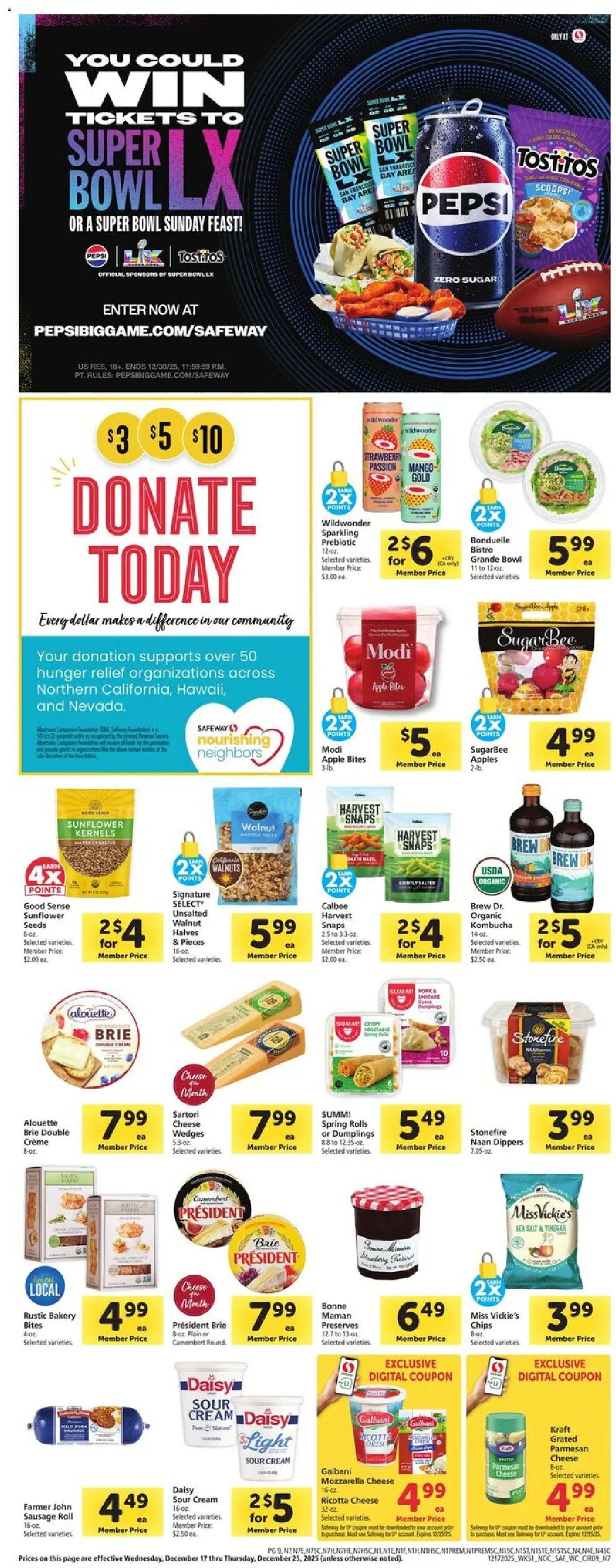 Safeway Weekly Ad - valid from 17.12.2025 | Page: 11 | Products: Bakery, Wc, Apples, Sugar
