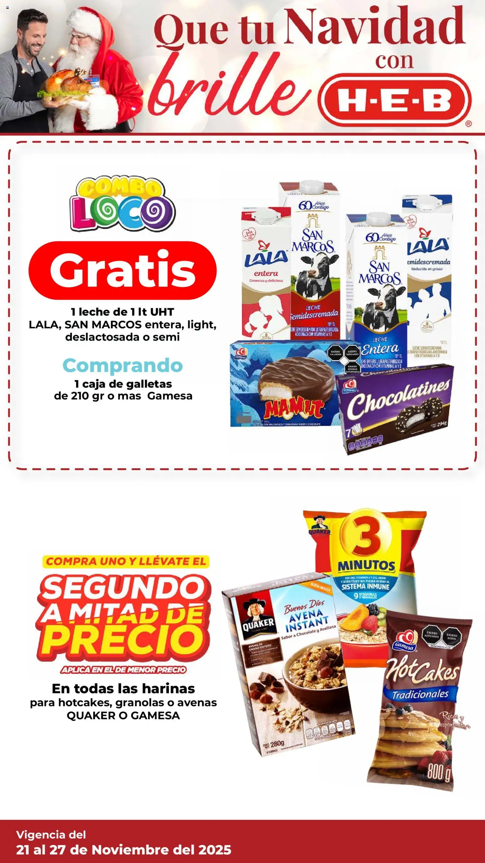 Nuevas ofertas de H-E-B válidas en toda la República Mexicana desde el 21.11.2025. ¡Encuentra las mejores ofertas en H-E-B folleto! | Página: 2 | Productos: Leche, Chocolate, Vitaminas, Caja