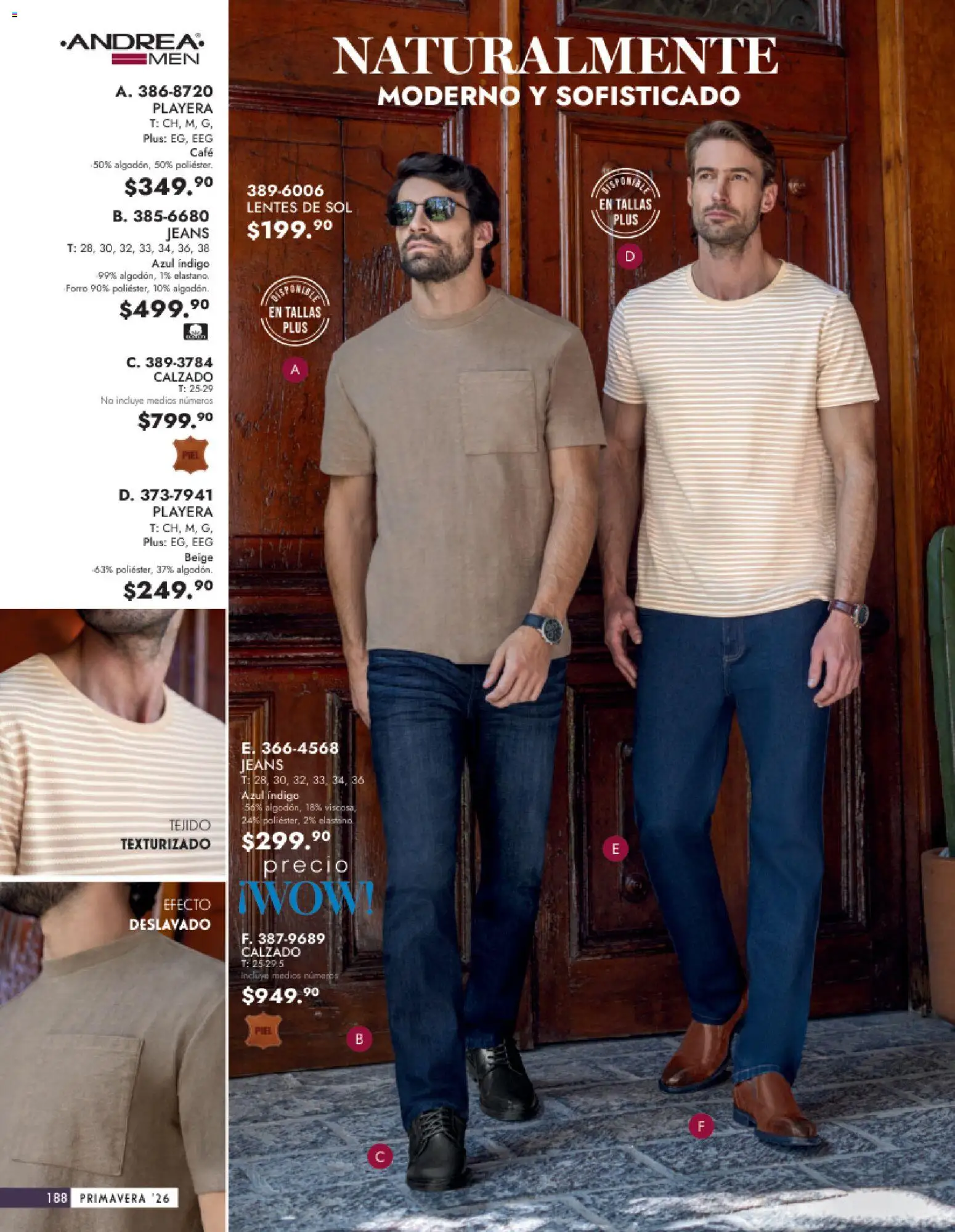 Nuevas ofertas de Andrea válidas en toda la República Mexicana desde el 25.01.2026. ¡Encuentra las mejores ofertas en Andrea catálogo Vestir Caballero ! | Página: 30