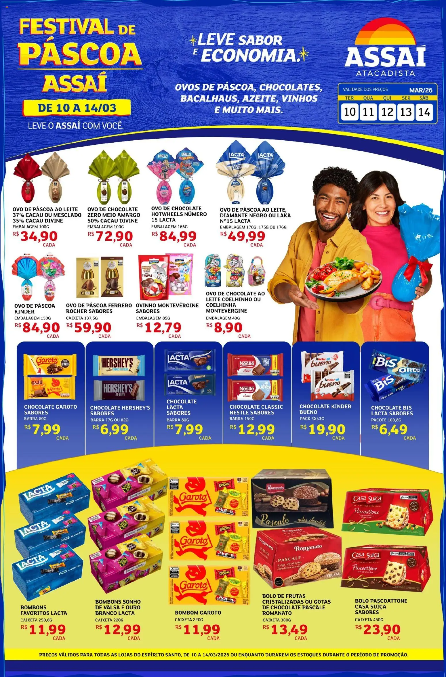 Assaí Atacadista Folheto - válido de 10.03.2026 | Página: 1 | Produtos: Caju, Ovo de páscoa, Ovos, Creme