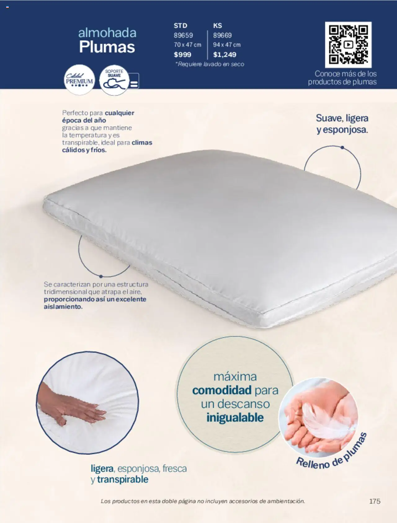 Nuevas ofertas de Vianney válidas en toda la República Mexicana desde el 07.03.2025. ¡Encuentra las mejores ofertas en Vianney catálogo Primavera! | Página: 179 | Productos: Almohada