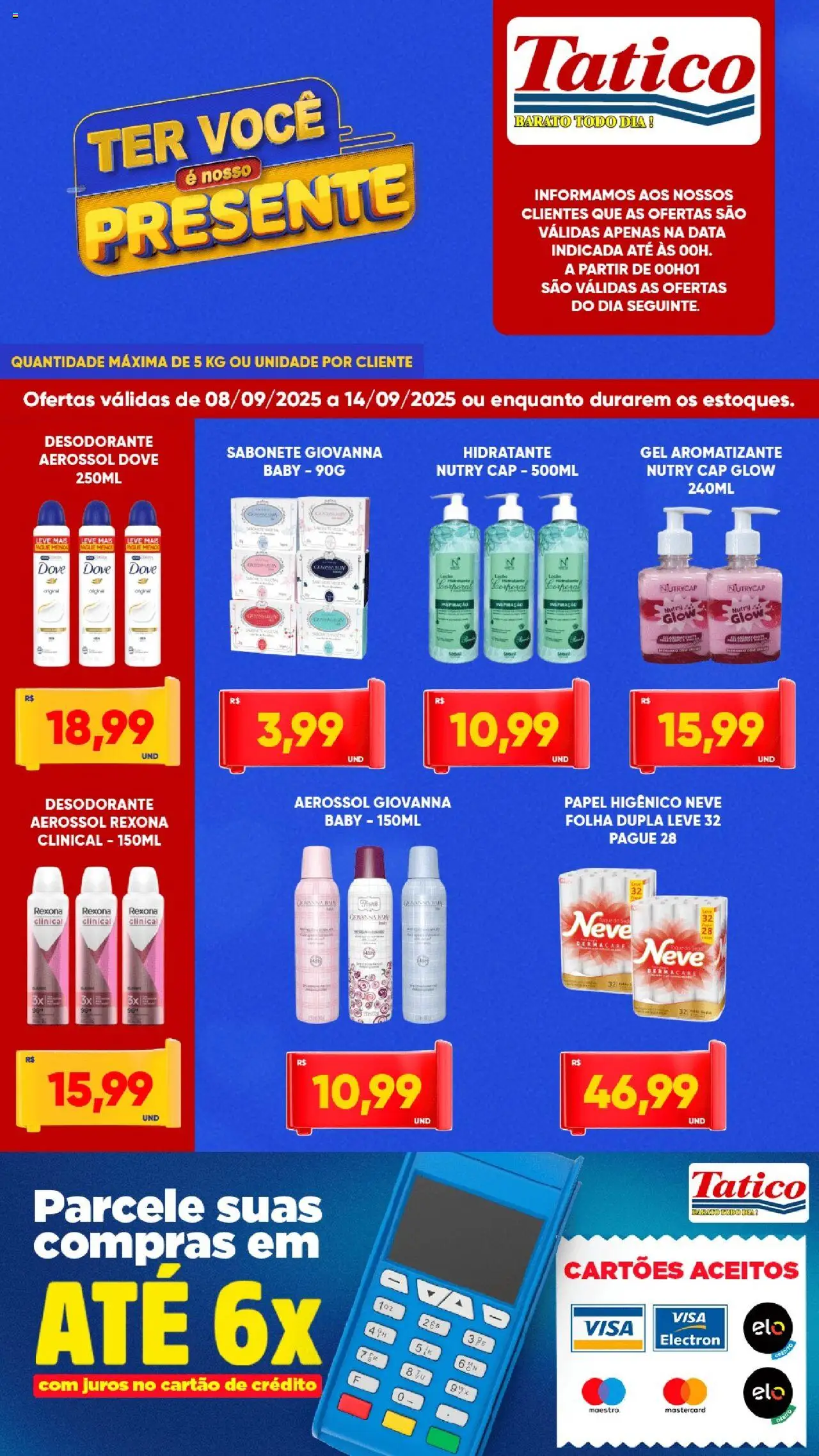 Tatico Folheto - válido de 08.09.2025 | Página: 8 | Produtos: Desodorante, Sabonete, Rexona, Dove