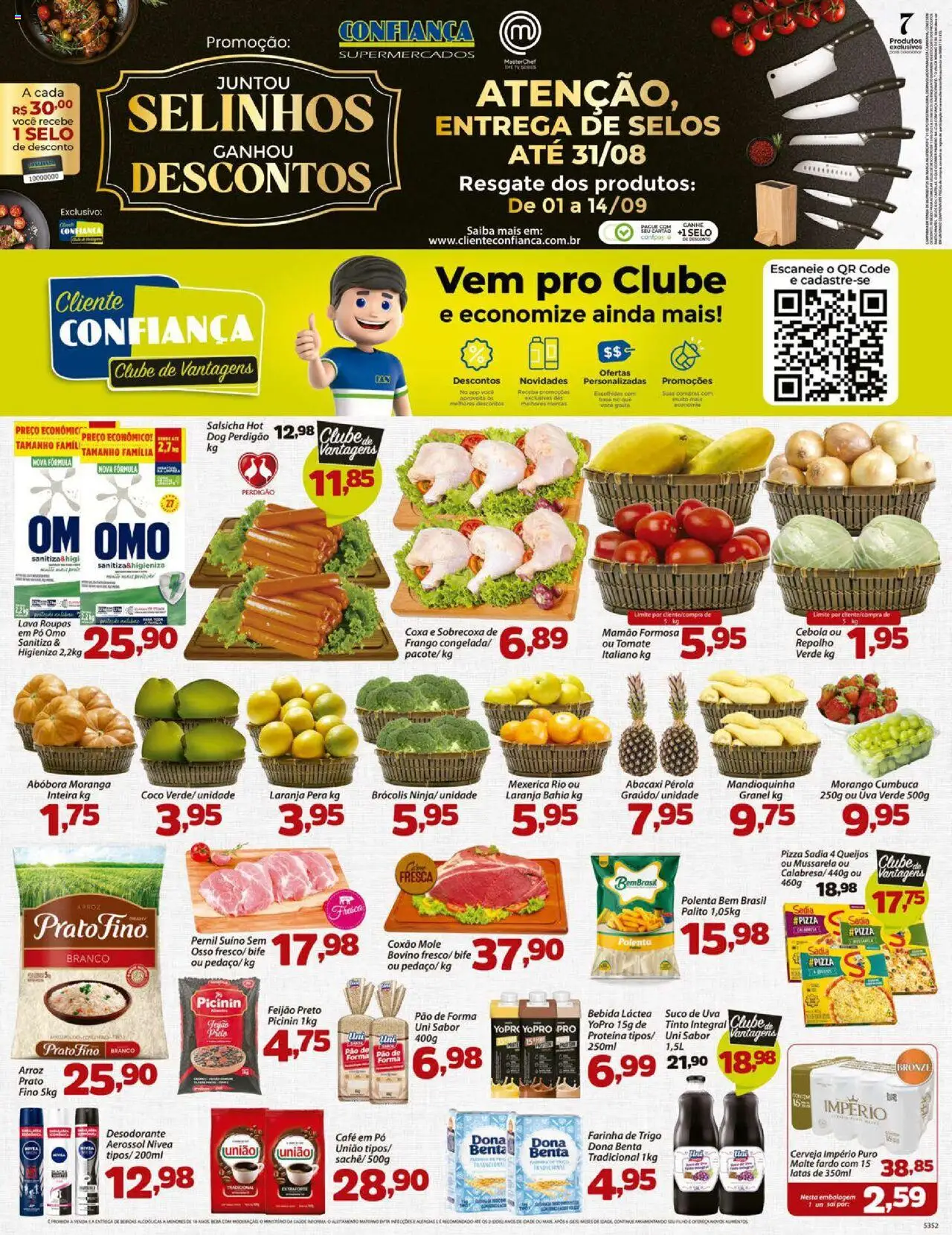 Confiança Folheto - válido de 12.08.2025 | Página: 1 | Produtos: Abóbora, Pó, Suco, Brócolis