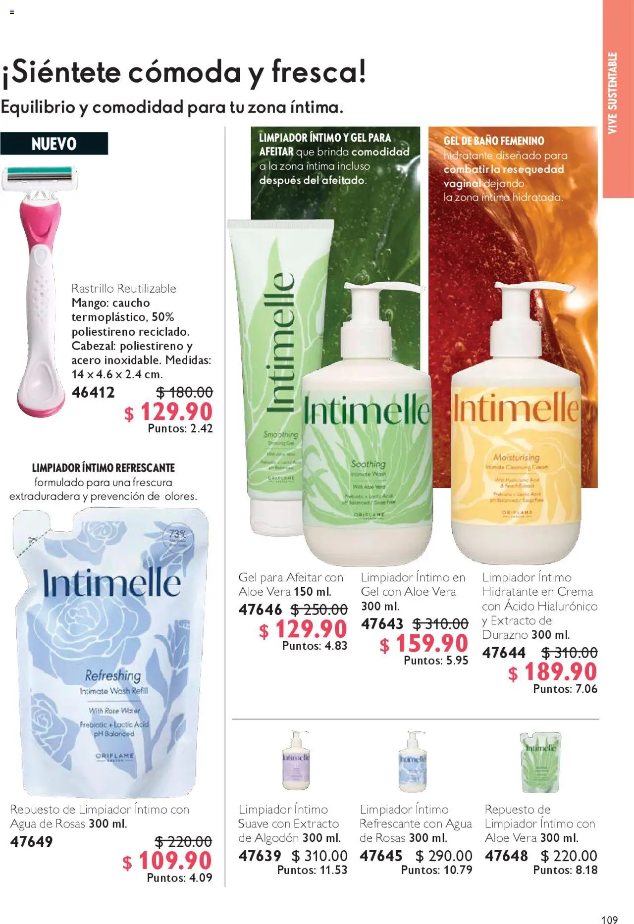 Nuevas ofertas de Oriflame válidas en toda la República Mexicana desde el 04.10.2025. ¡Encuentra las mejores ofertas en Oriflame - Campaña 14 2025! | Página: 109 | Productos: Durazno, Rastrillo, Agua, Algodón