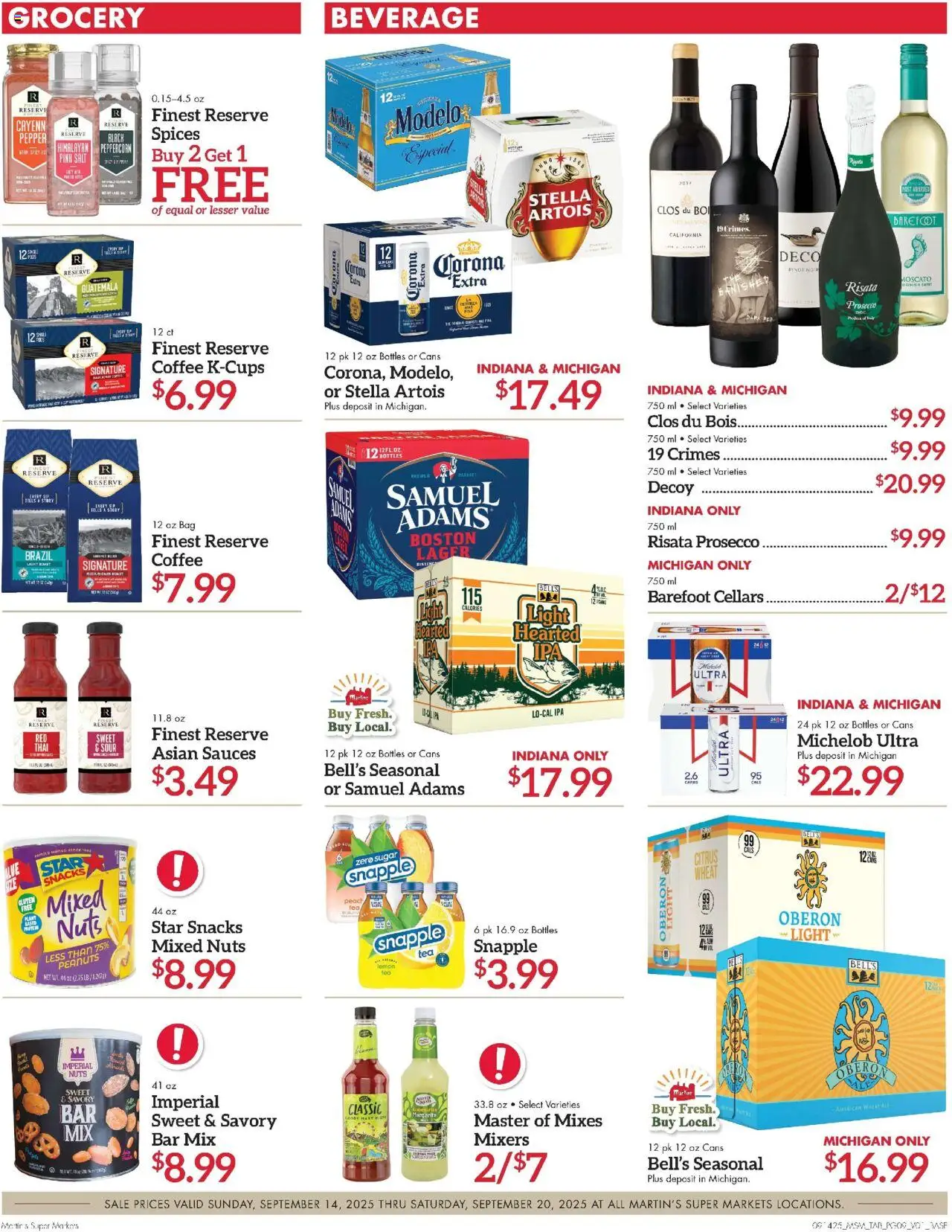 Martin’s Weekly Ad - valid from 14.09.2025 | Page: 9 | Products: Spices, Lemon, Peach, Bag