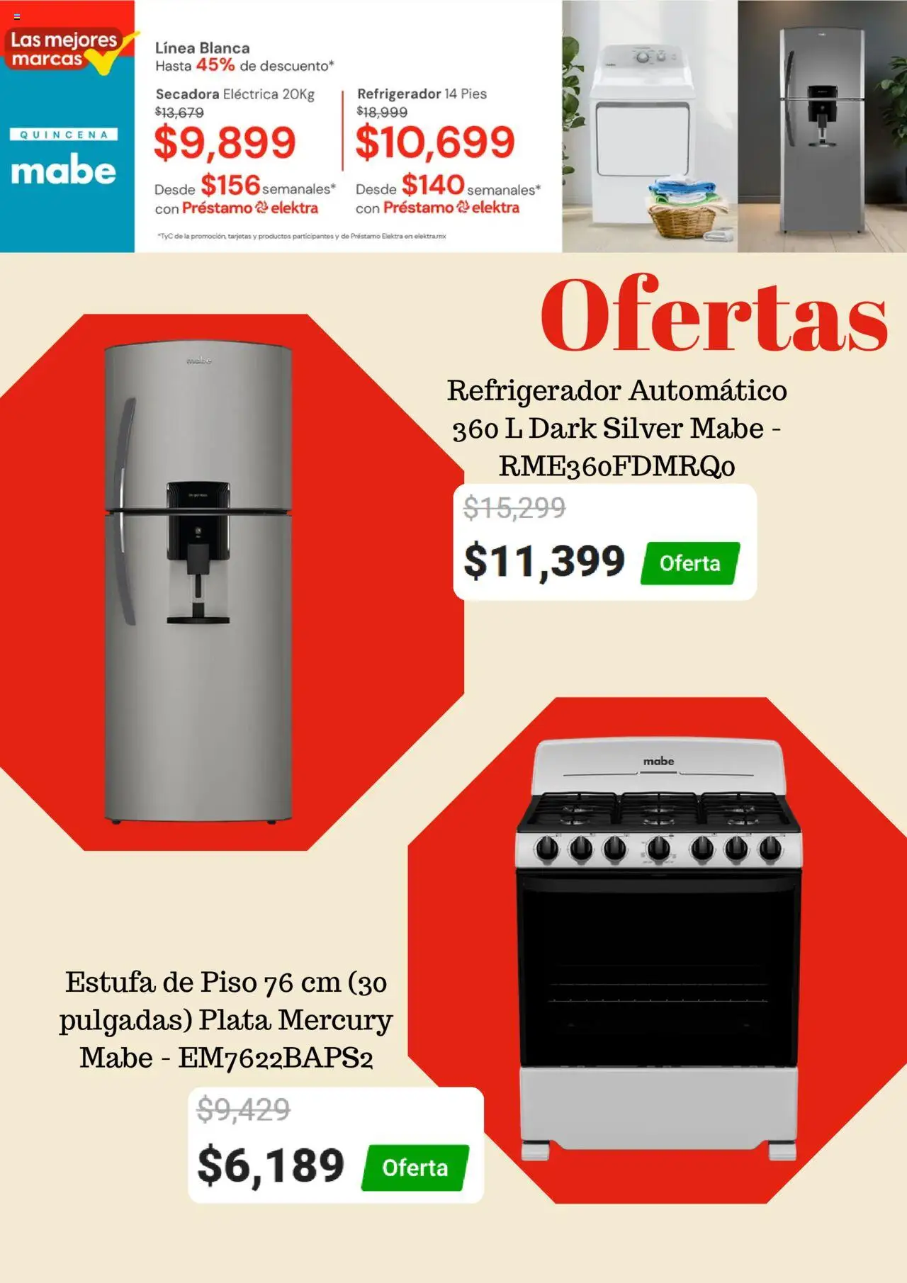 Nuevas ofertas de Elektra válidas en toda la República Mexicana desde el 25.08.2025. ¡Encuentra las mejores ofertas en Elektra catálogo! | Página: 2 | Productos: Refrigerador, Secadora