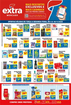 Extra - Ofertas de Mercado - Pré-Visualização do folheto da loja Extra, válido de 04.11.2025 | Página: 1 | Produtos: Achocolatado, Farinha de trigo, Cerveja, Leite condensado