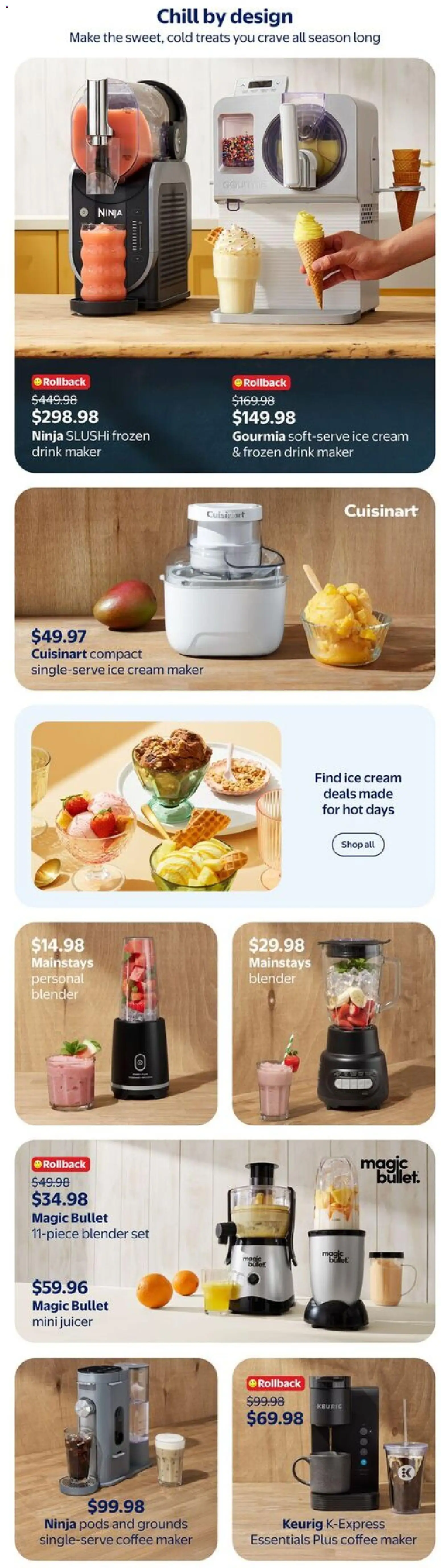 Walmart flyer valid from 30.04.2026 | Page: 8 | Products: Ice cream, Coffee maker, Juicer, Coffee