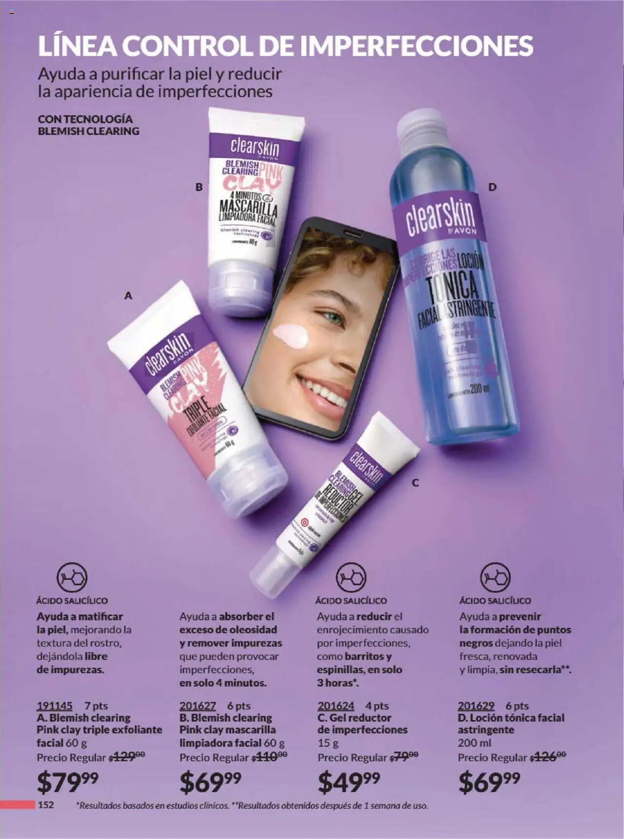 Nuevas ofertas de AVON válidas en toda la República Mexicana desde el 09.08.2025. ¡Encuentra las mejores ofertas en AVON - Campaña 13 2025! | Página: 161 | Productos: Exfoliante facial, Loción, Toner, Mascarilla